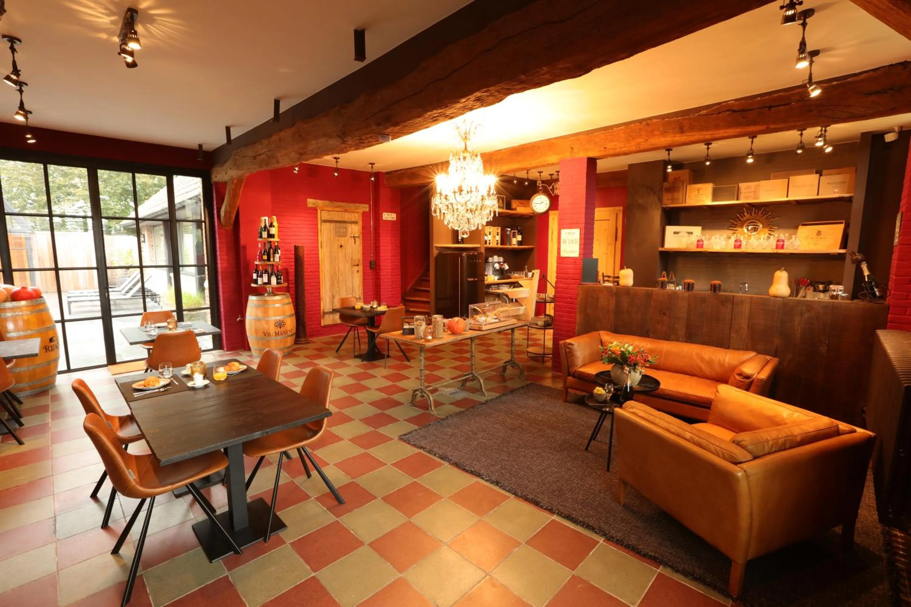 Seating area in Hof Van Volmersele - Luxury B&B