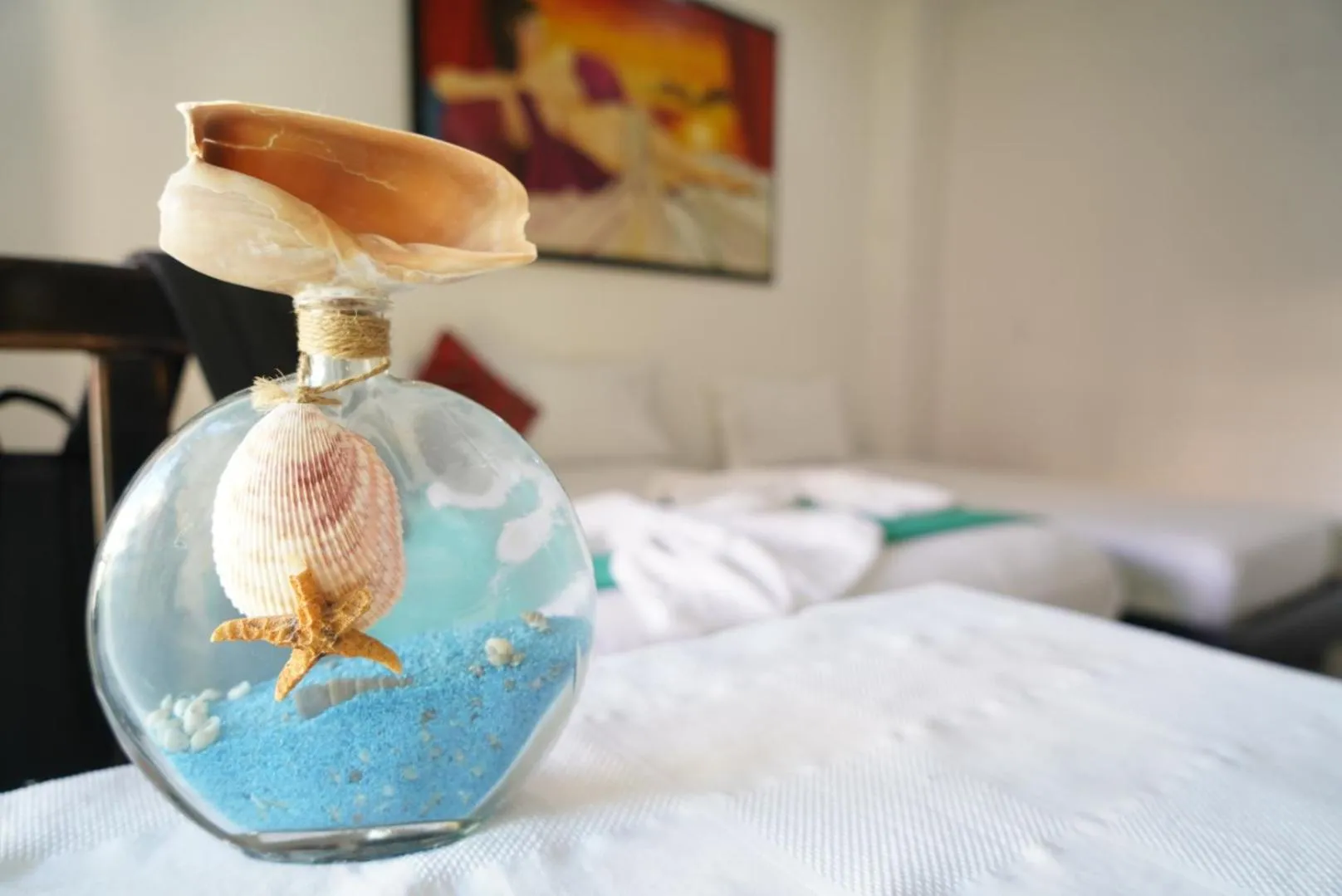 Bed in Hotel Sun River