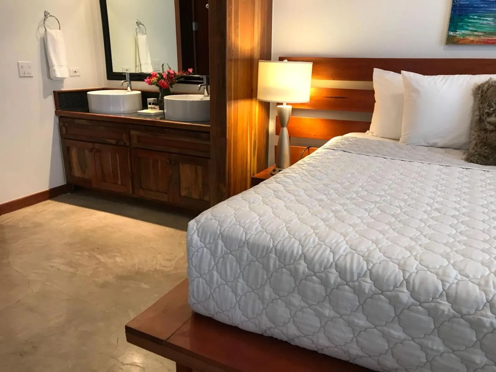 Bathroom, Bed in Brahma Blue Resort