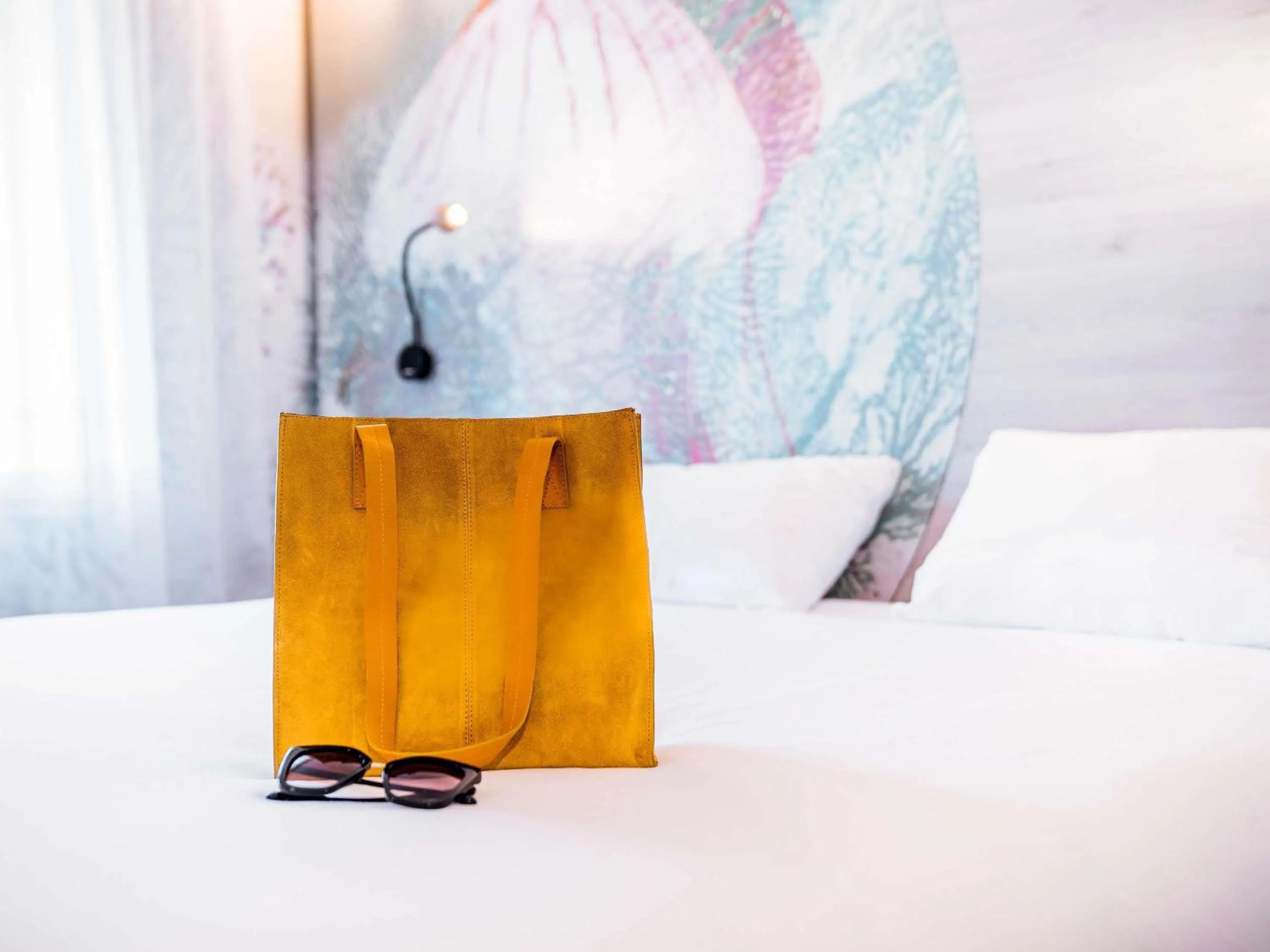 Bedroom, Bed in ibis Styles Antibes