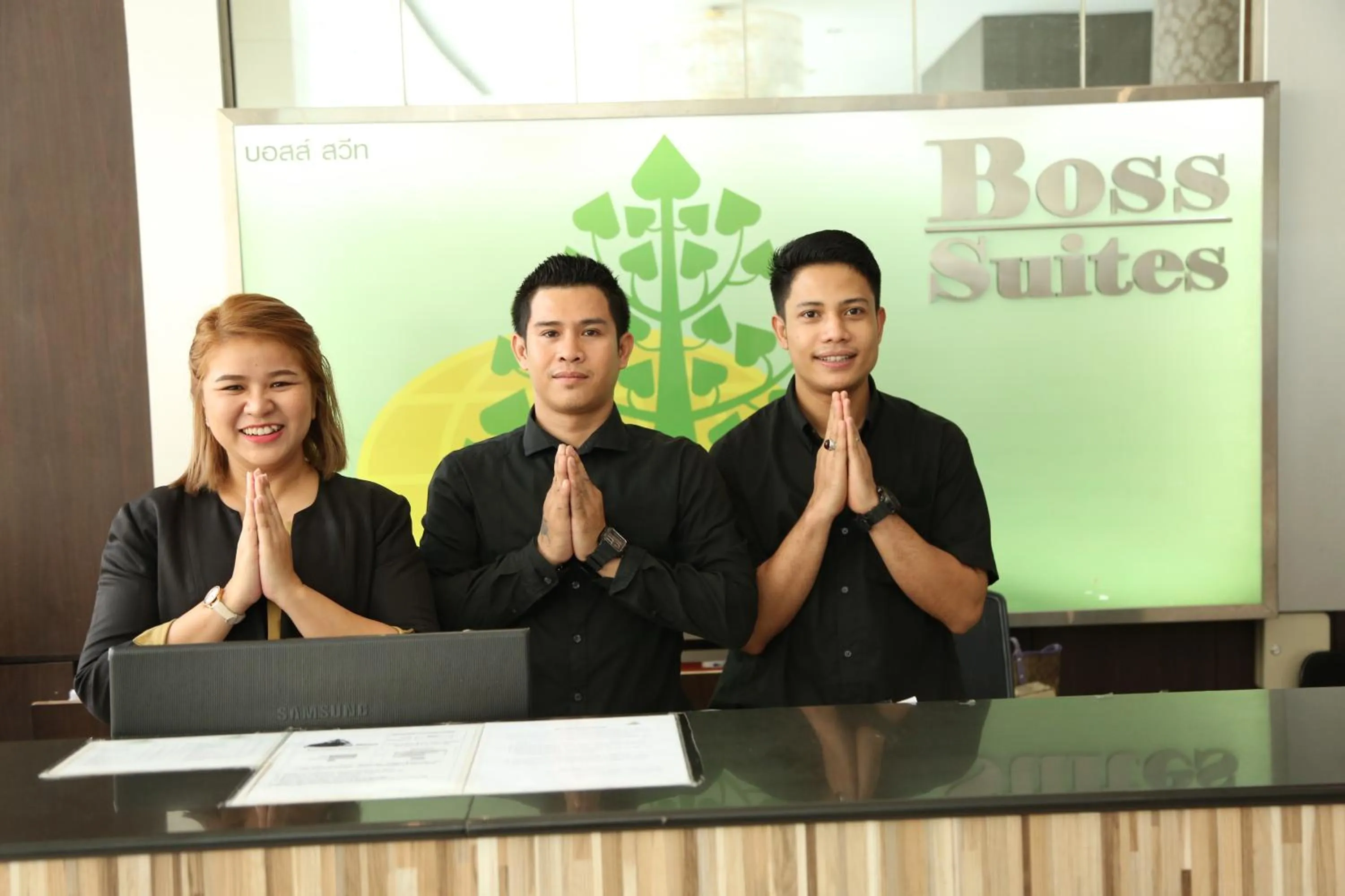 Lobby or reception in Boss Suites Nana Hotel