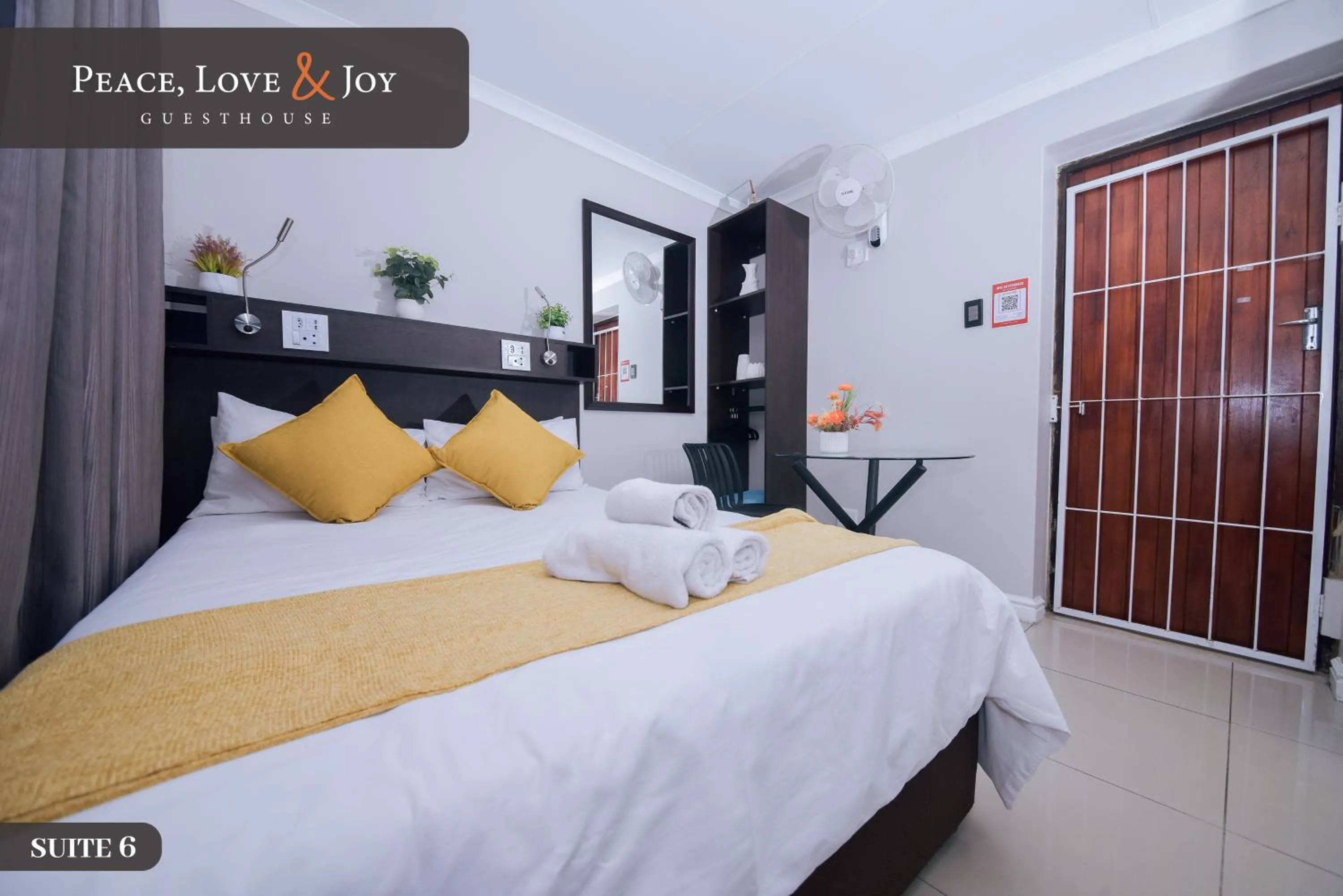 Queen Room in Peace Love and Joy Self Catering Units