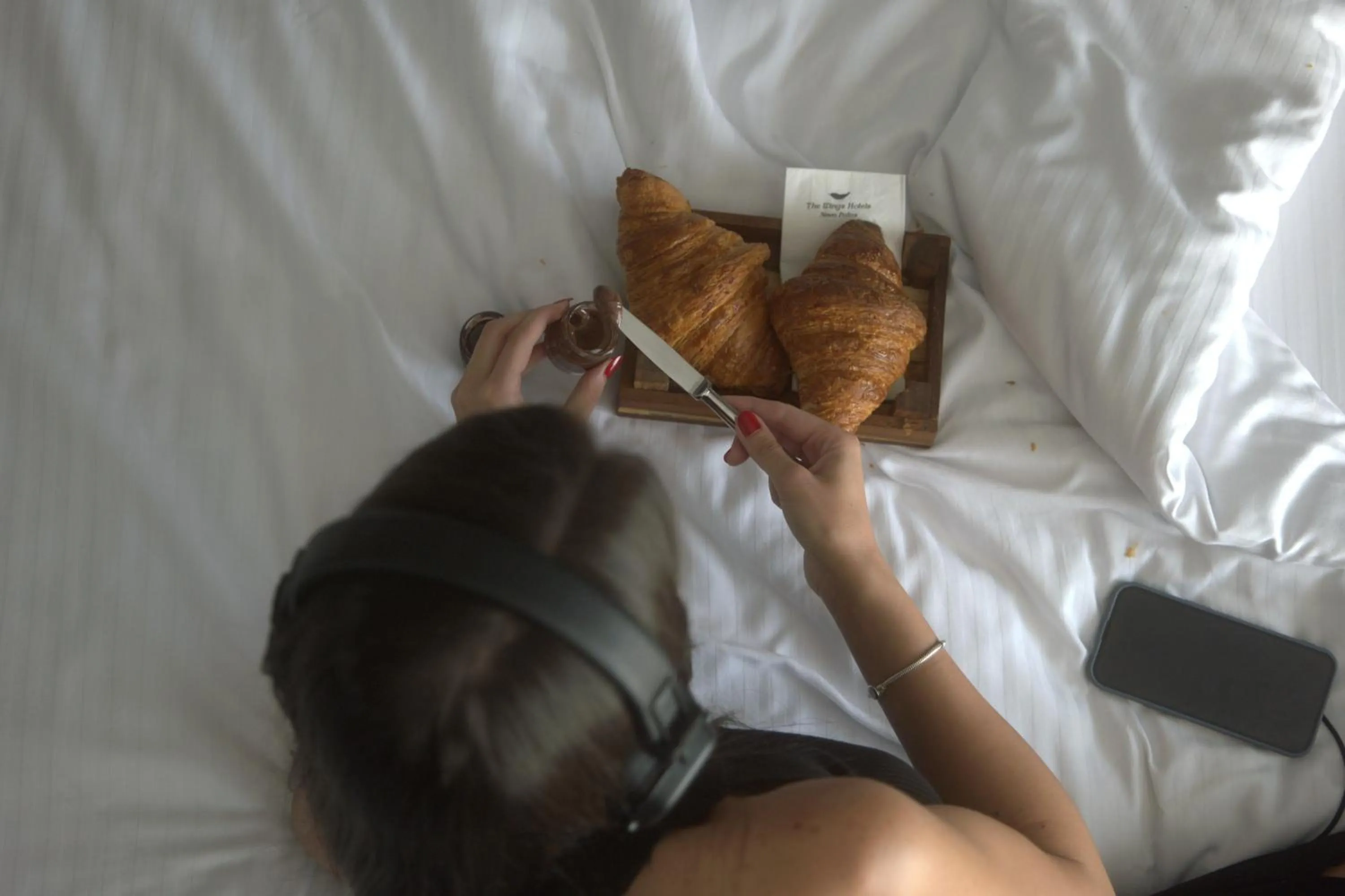 room service, Bed in The Wings Hotels Neva Palas