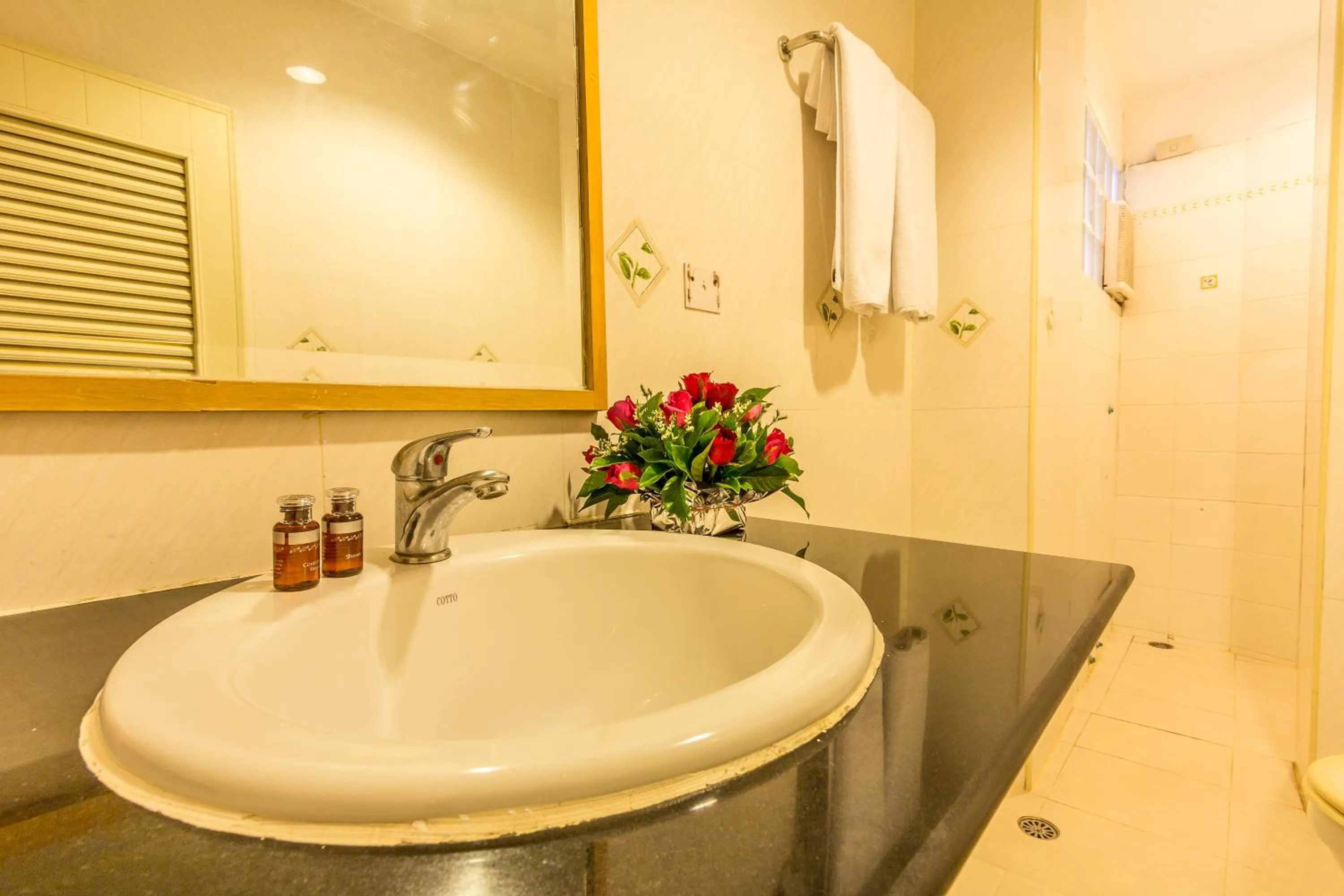 Decorative detail, Bathroom in Sam's Lodge