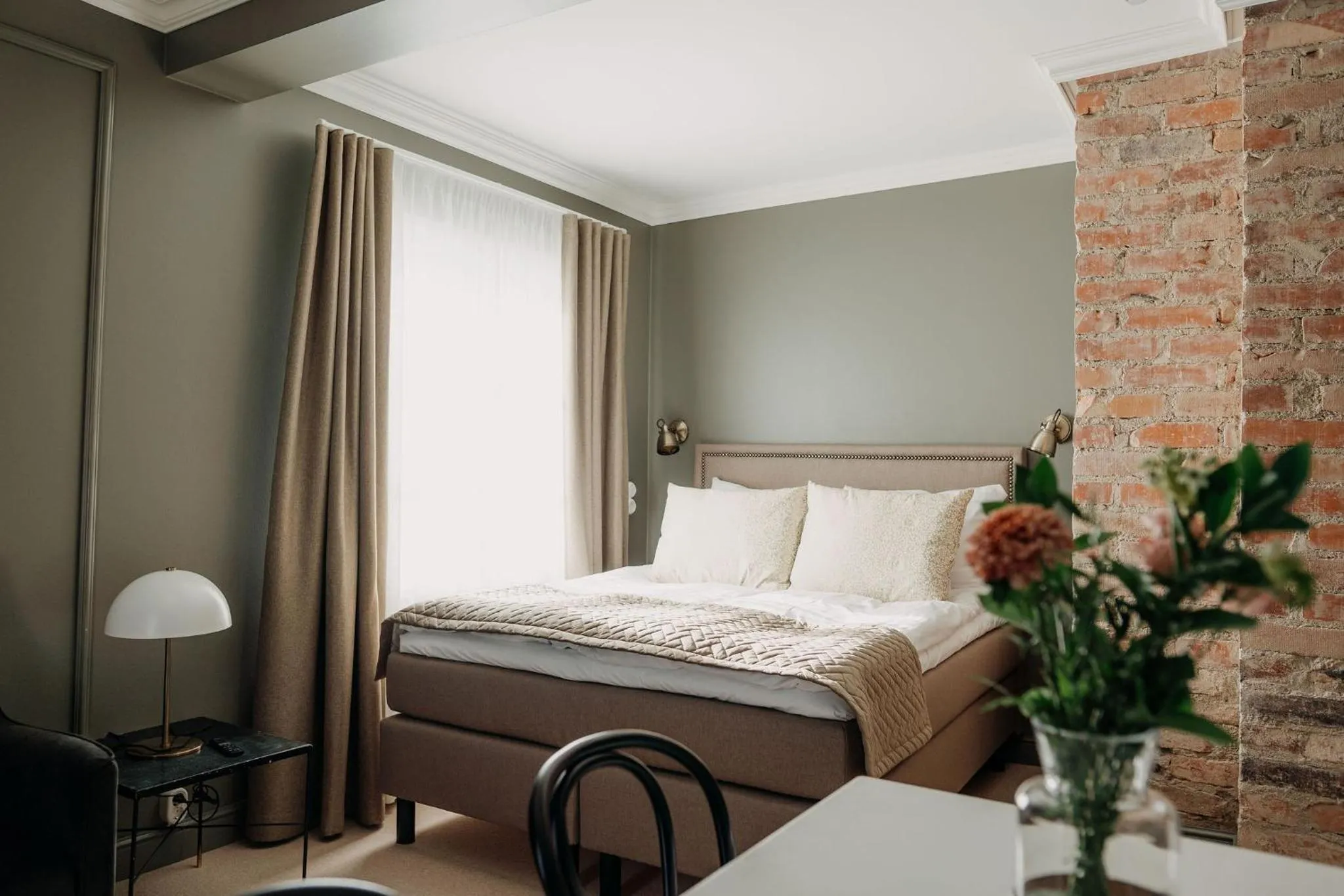 Bed in Lillan Hotel & Kök