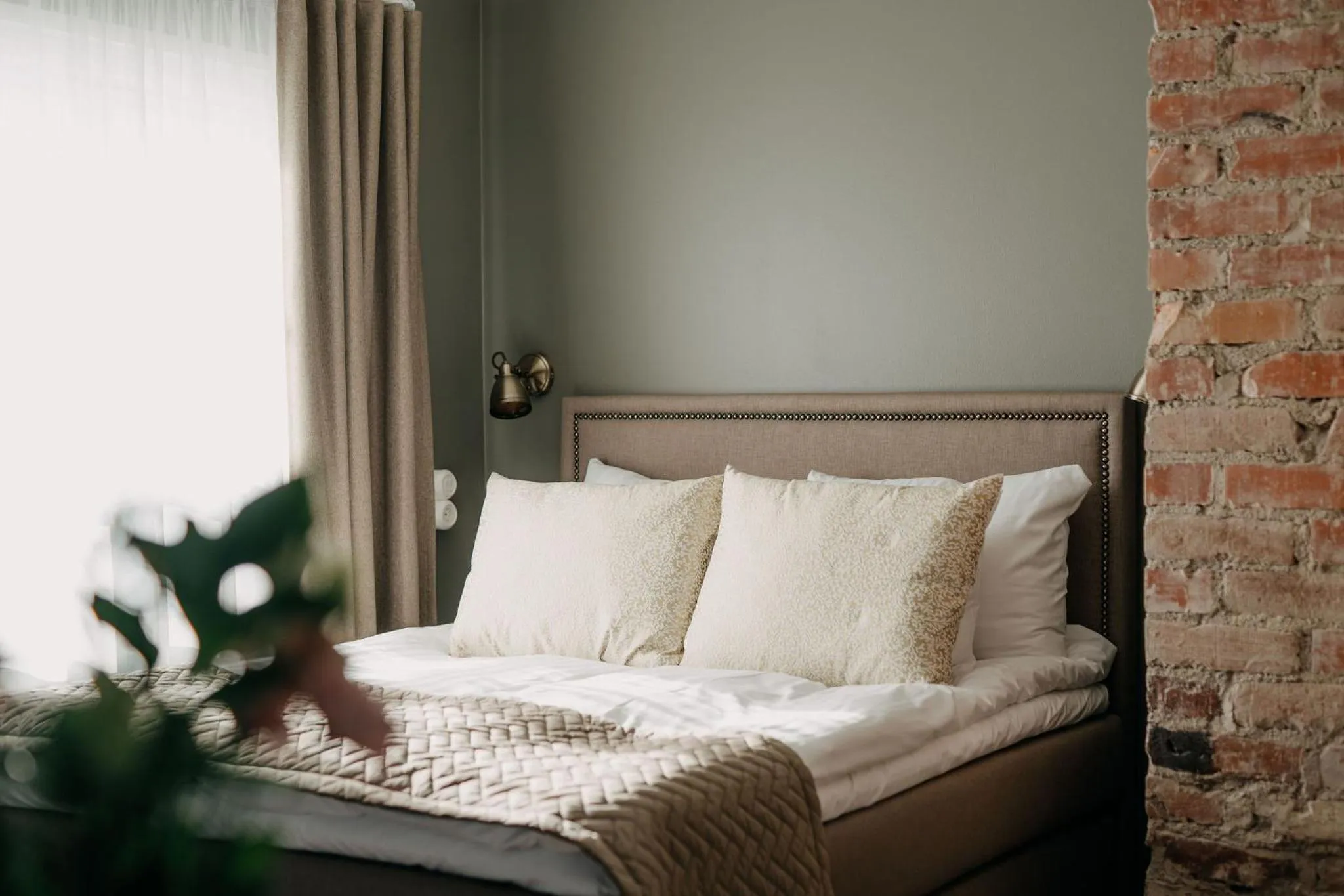 Bed in Lillan Hotel & Kök