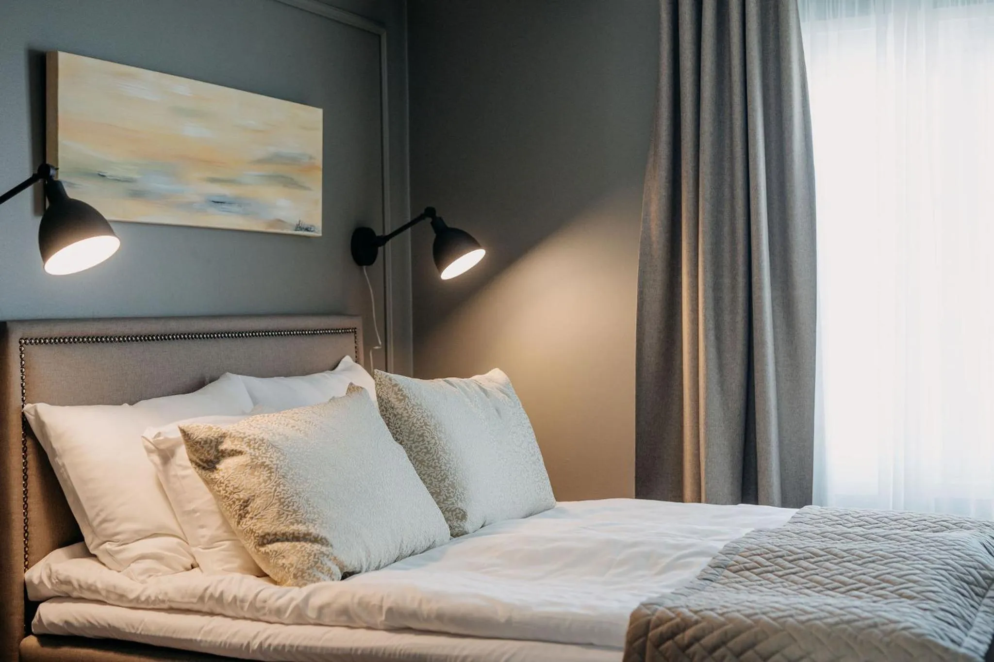 Bed in Lillan Hotel & Kök