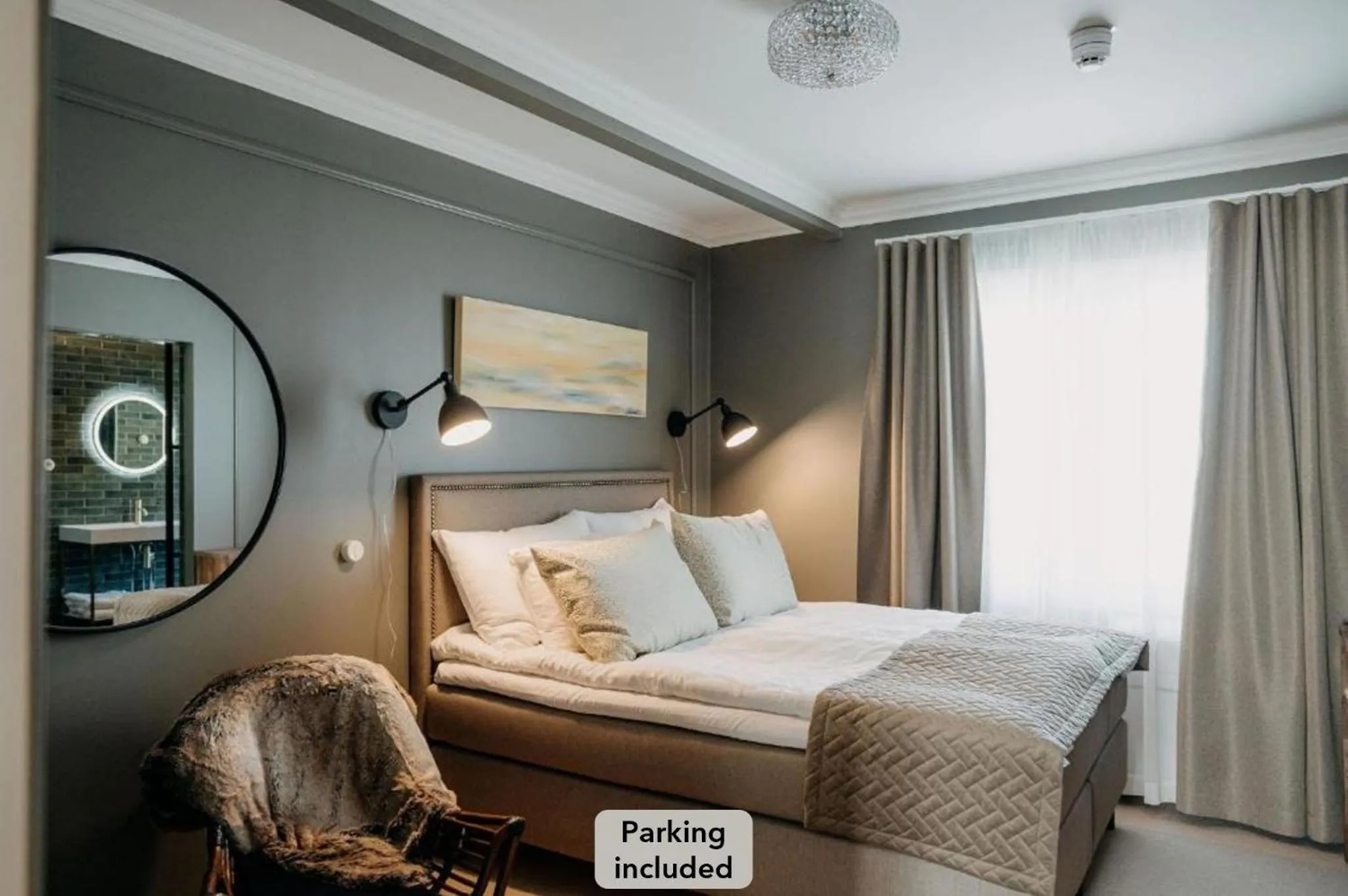 Bed in Lillan Hotel & Kök