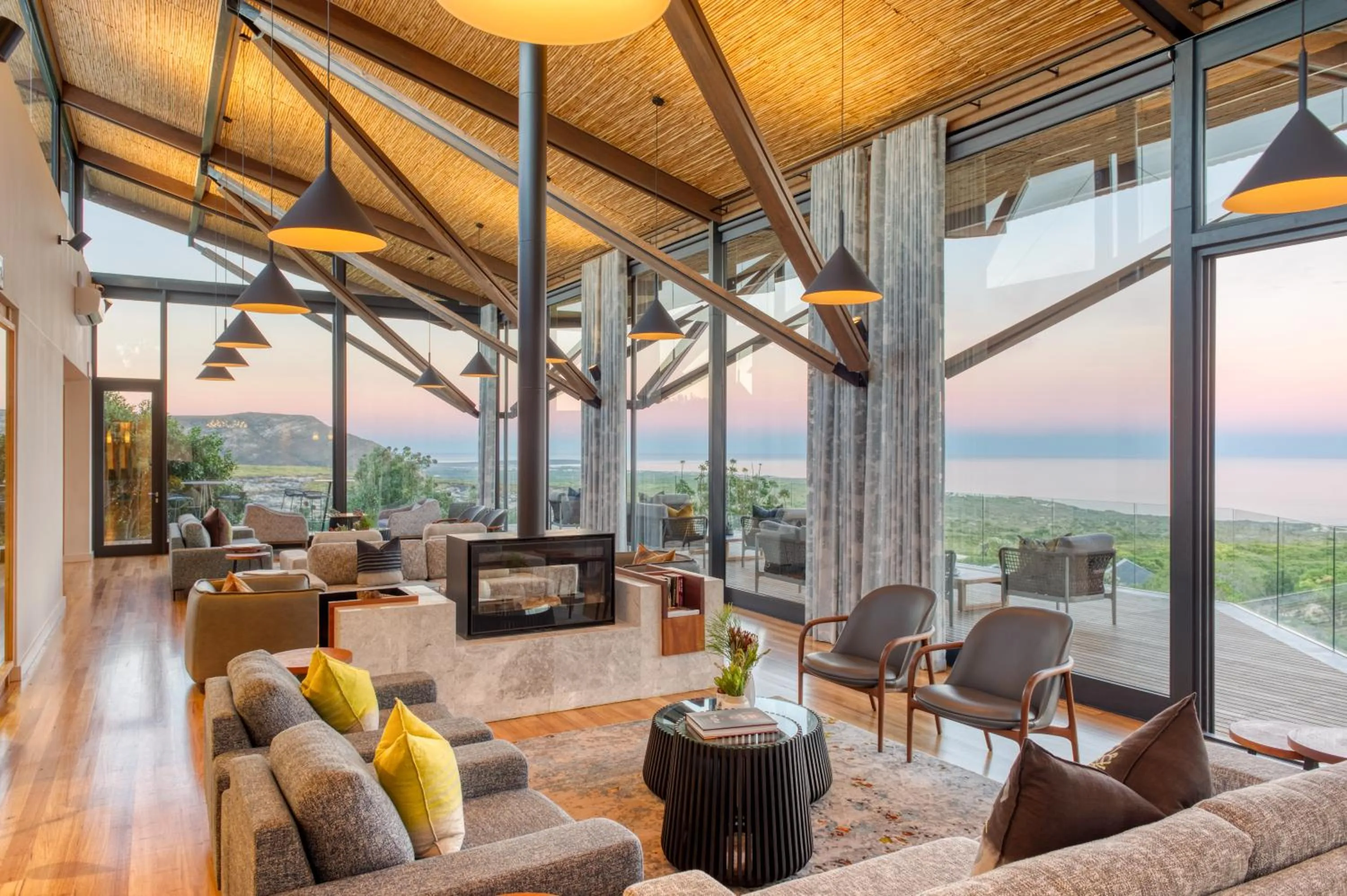 Communal lounge/ TV room in Grootbos Private Nature Reserve