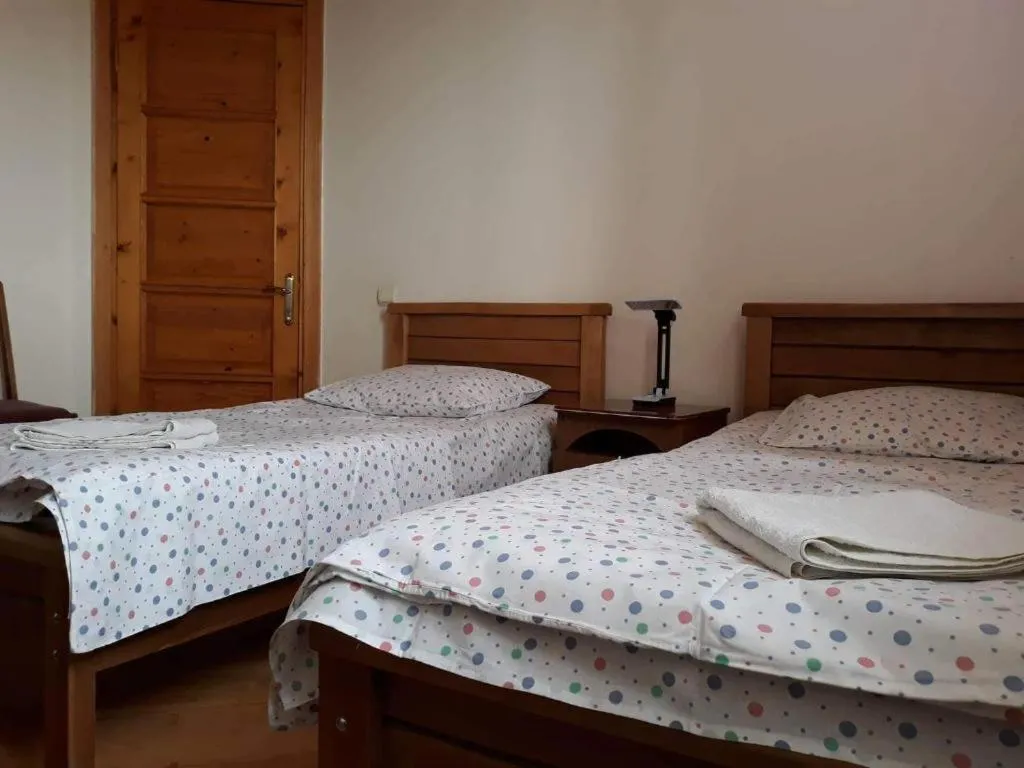 Bed in Safari House Tbilisi Wine & Family Hotel
