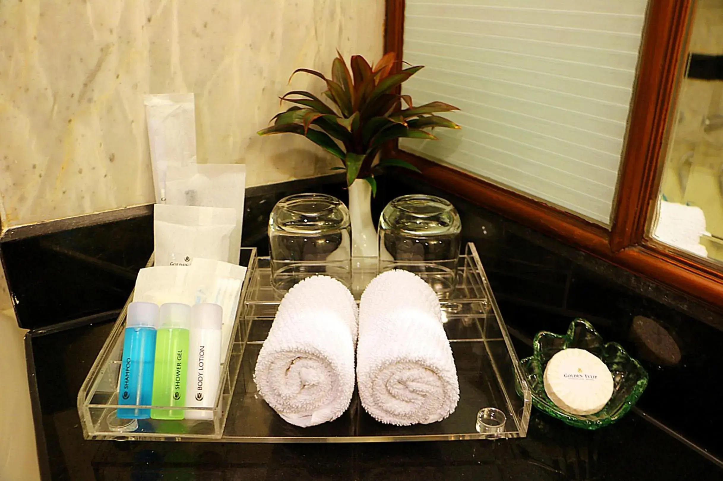 Bathroom in Golden Tulip Sovereign Hotel Bangkok Bathroom in Golden Tulip Sovereign Hotel Bangkok