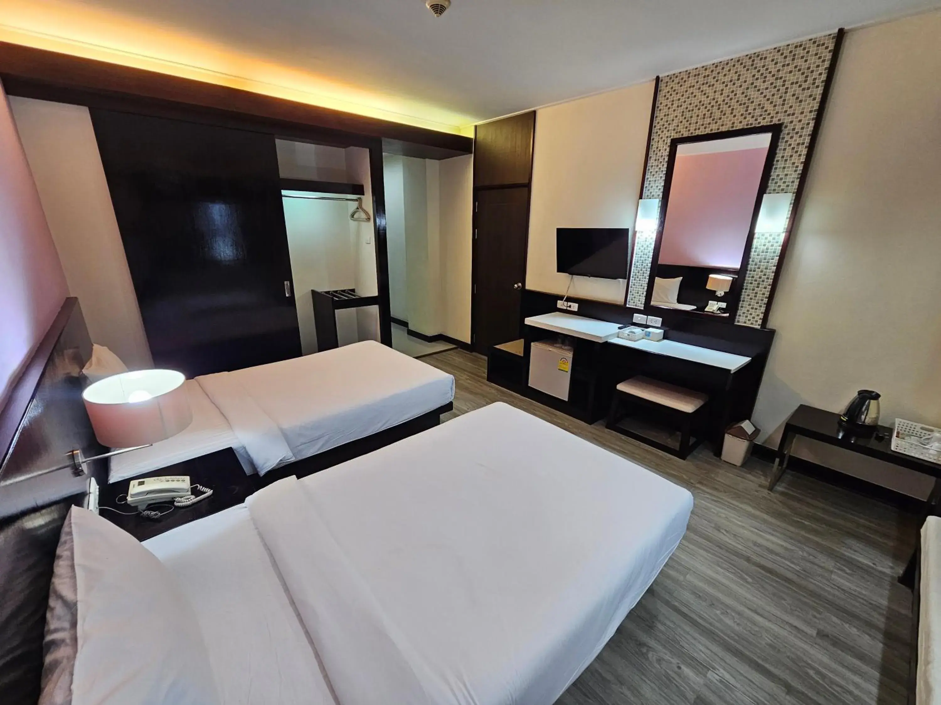 Bed in โรงแรม ซิตี้พาร์ค โคราช City Park Hotel Bed in โรงแรม ซิตี้พาร์ค โคราช City Park Hotel