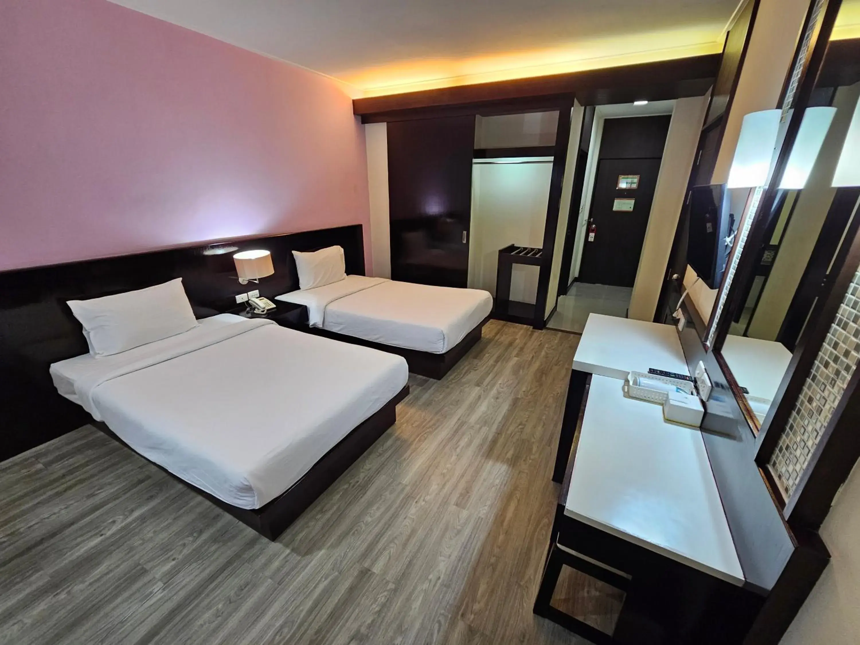 Bed in โรงแรม ซิตี้พาร์ค โคราช City Park Hotel Bed in โรงแรม ซิตี้พาร์ค โคราช City Park Hotel