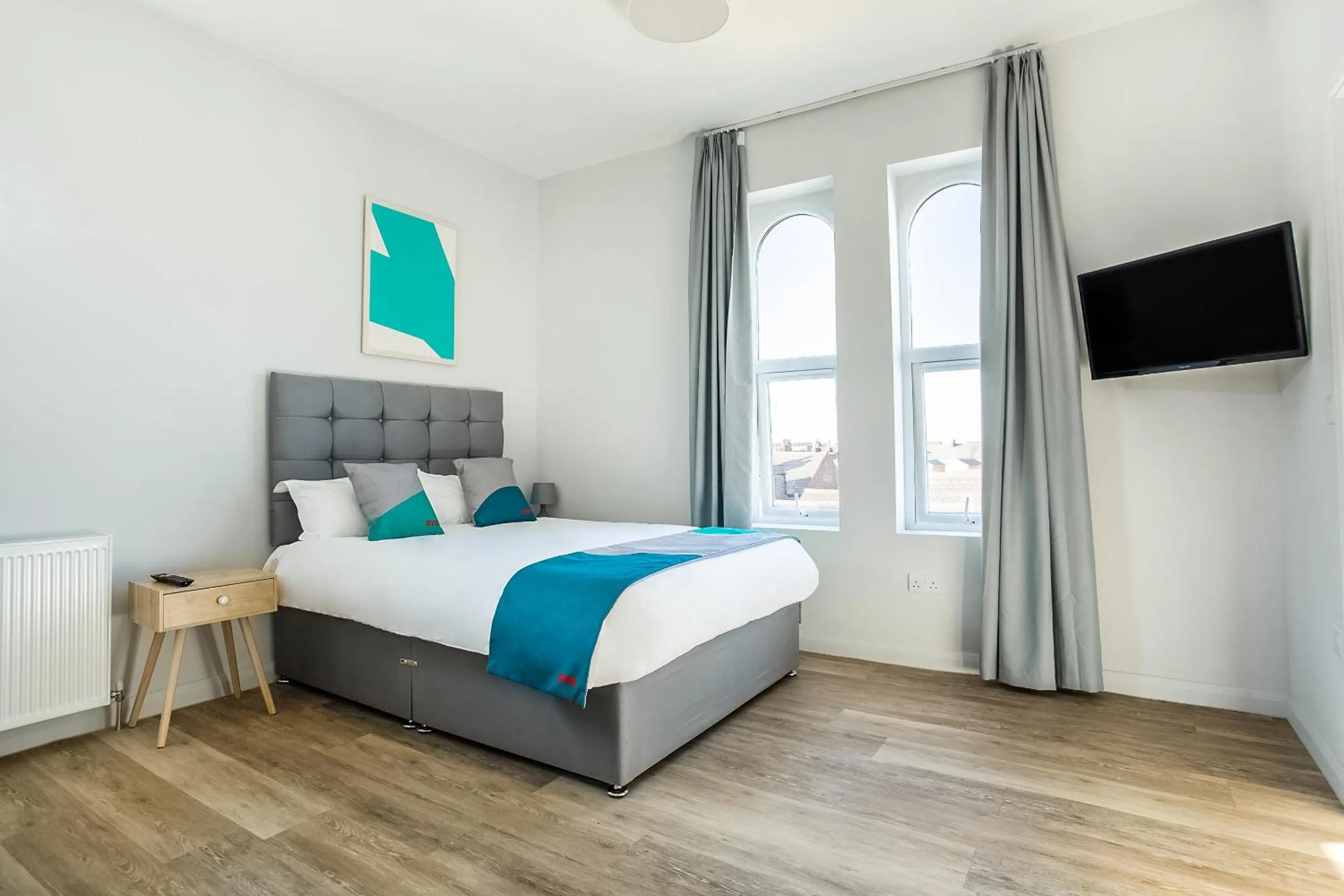 Bedroom, Bed in OYO Studiotel Great Yarmouth - Modern Hotel Apartments