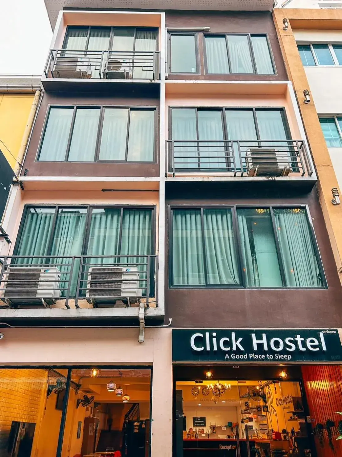 Property building in Click Hostel Property building in Click Hostel