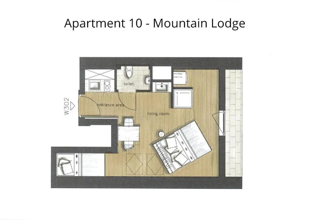 Floor plan in HOMEBOUND APARTMENTS Salzburg City II - contactless check-in