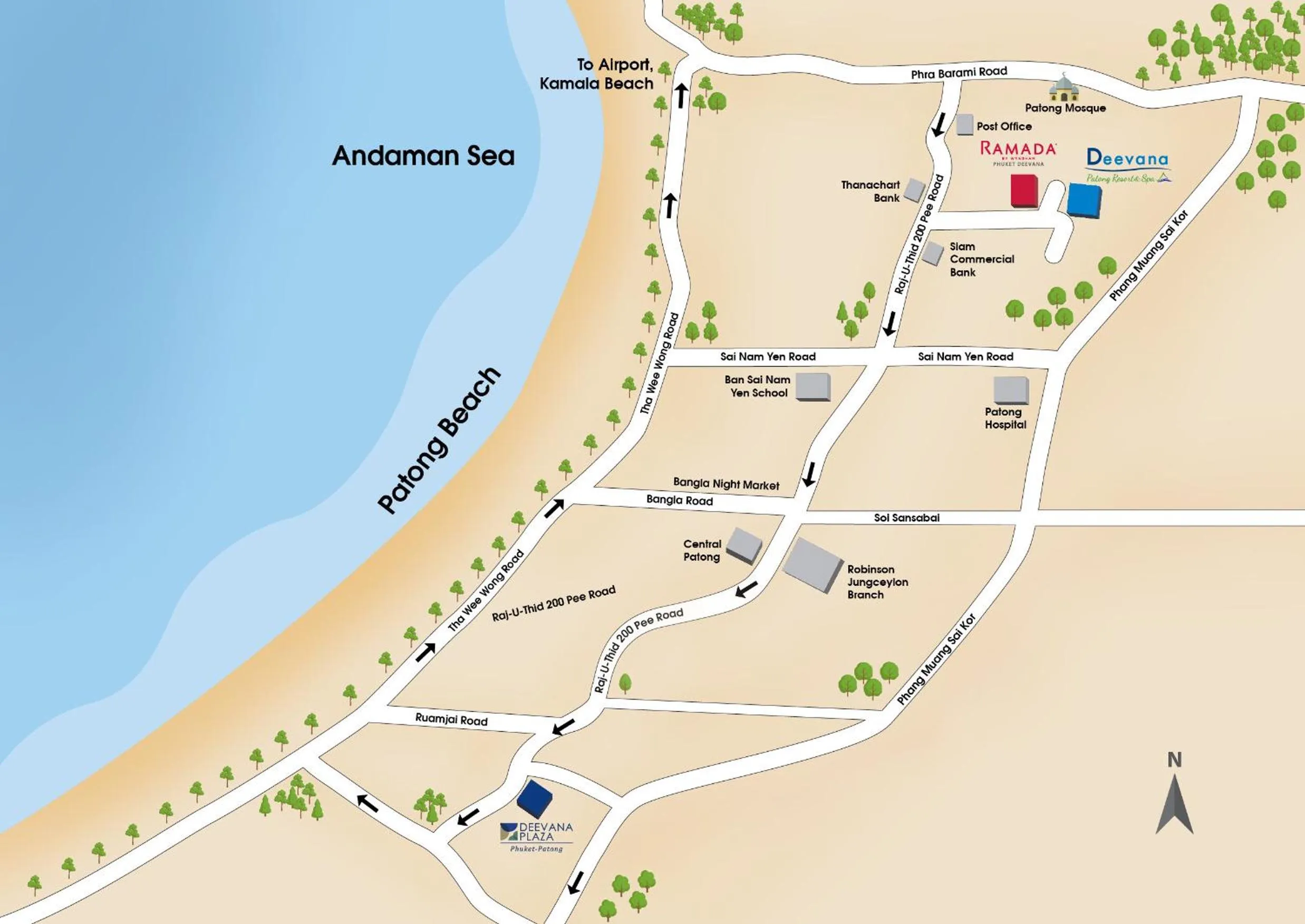 Location in Deevana Plaza Phuket - SHA Extra Plus