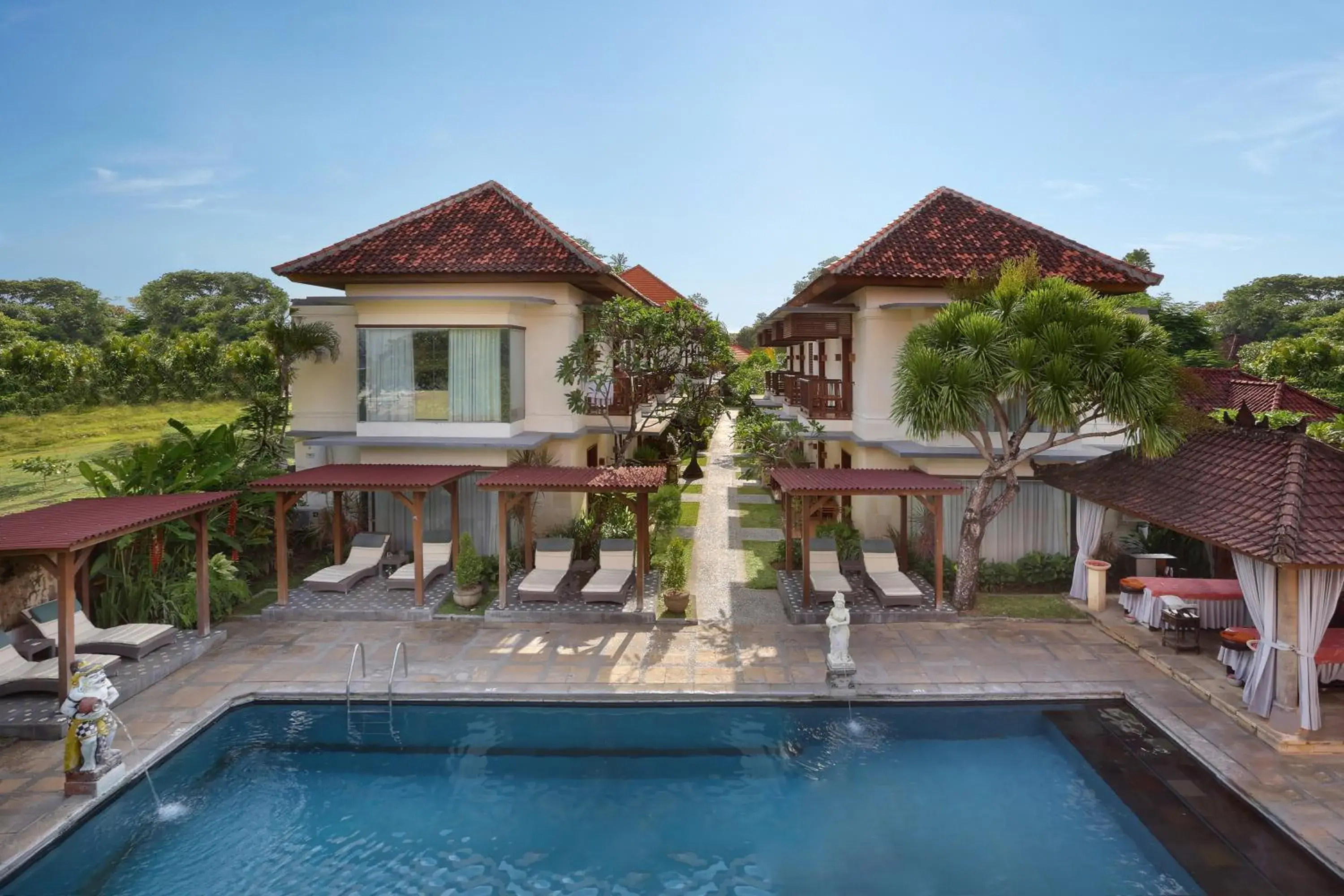 Pool view in Respati Beach Hotel Pool view in Respati Beach Hotel