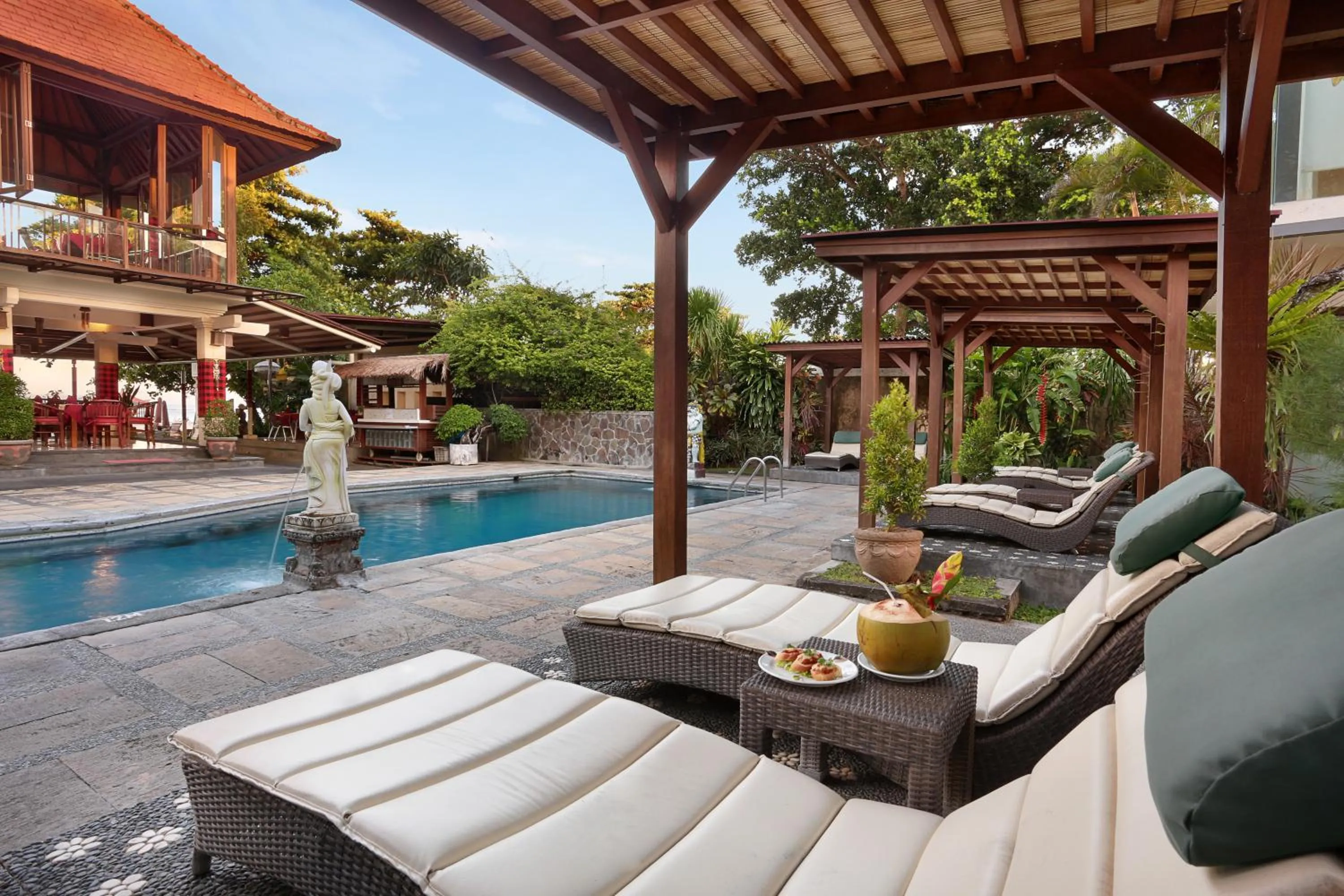 Pool view in Respati Beach Hotel