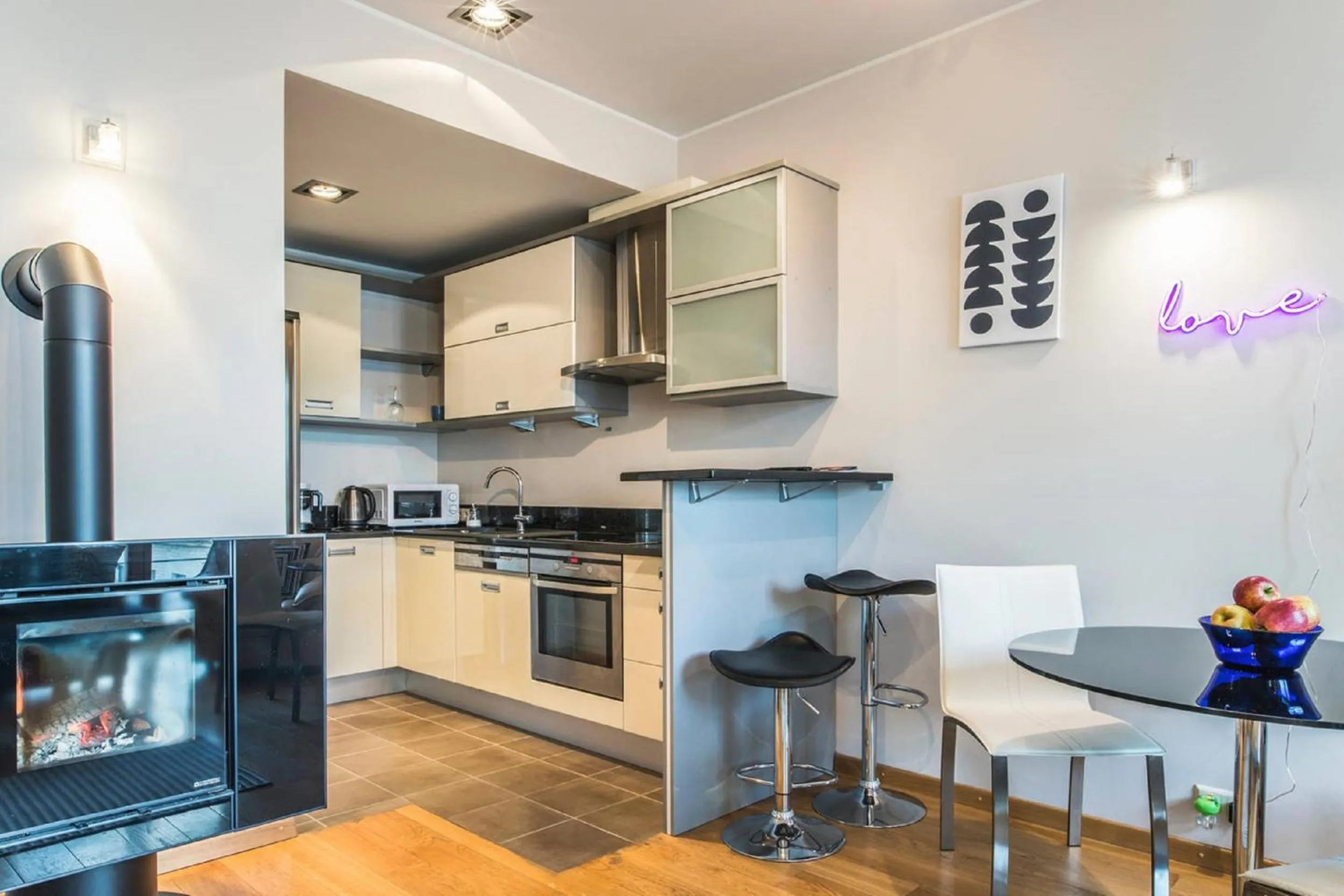 Seating area in Old Riga Park Studio