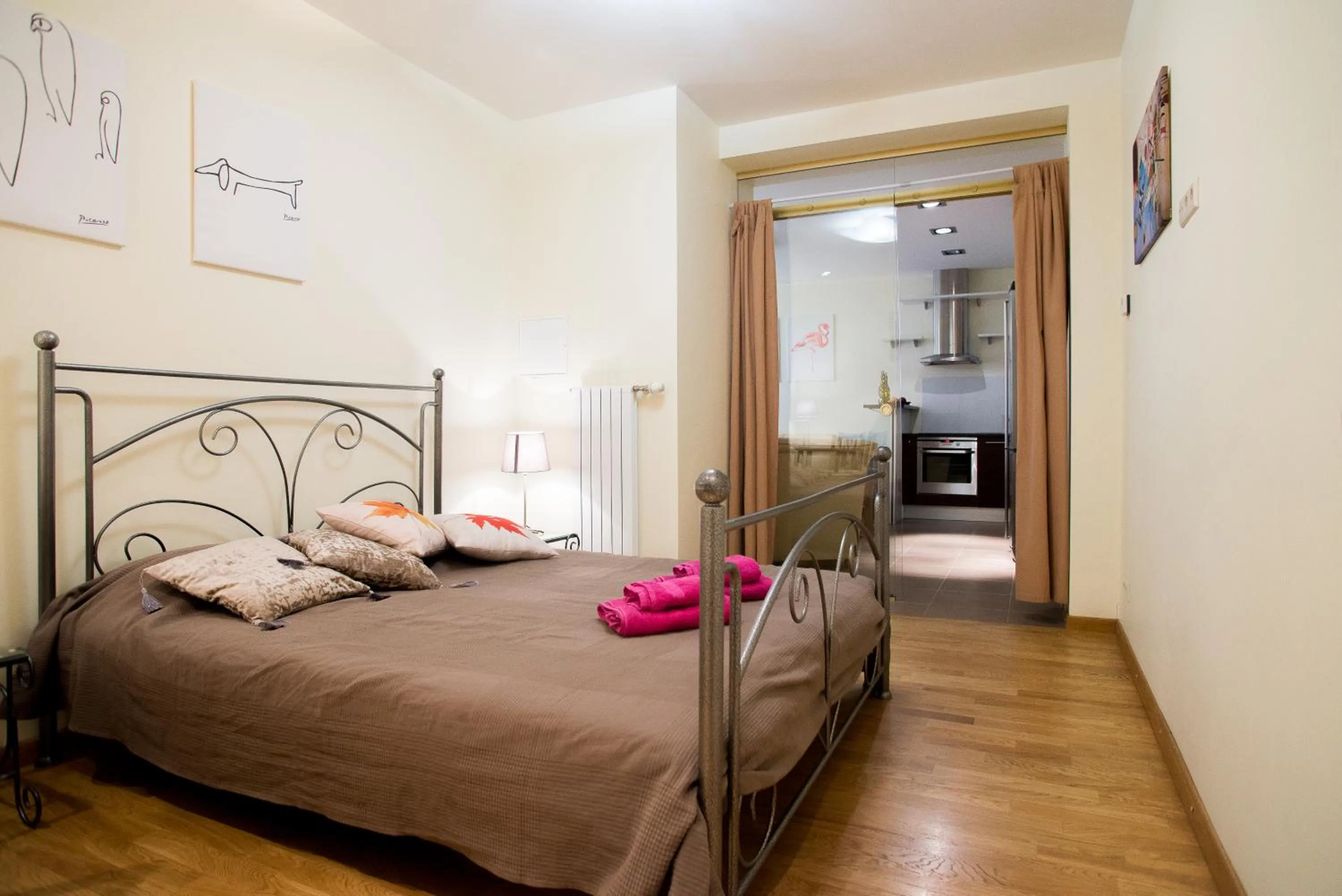 Bedroom, Bed in Old Riga Park Studio