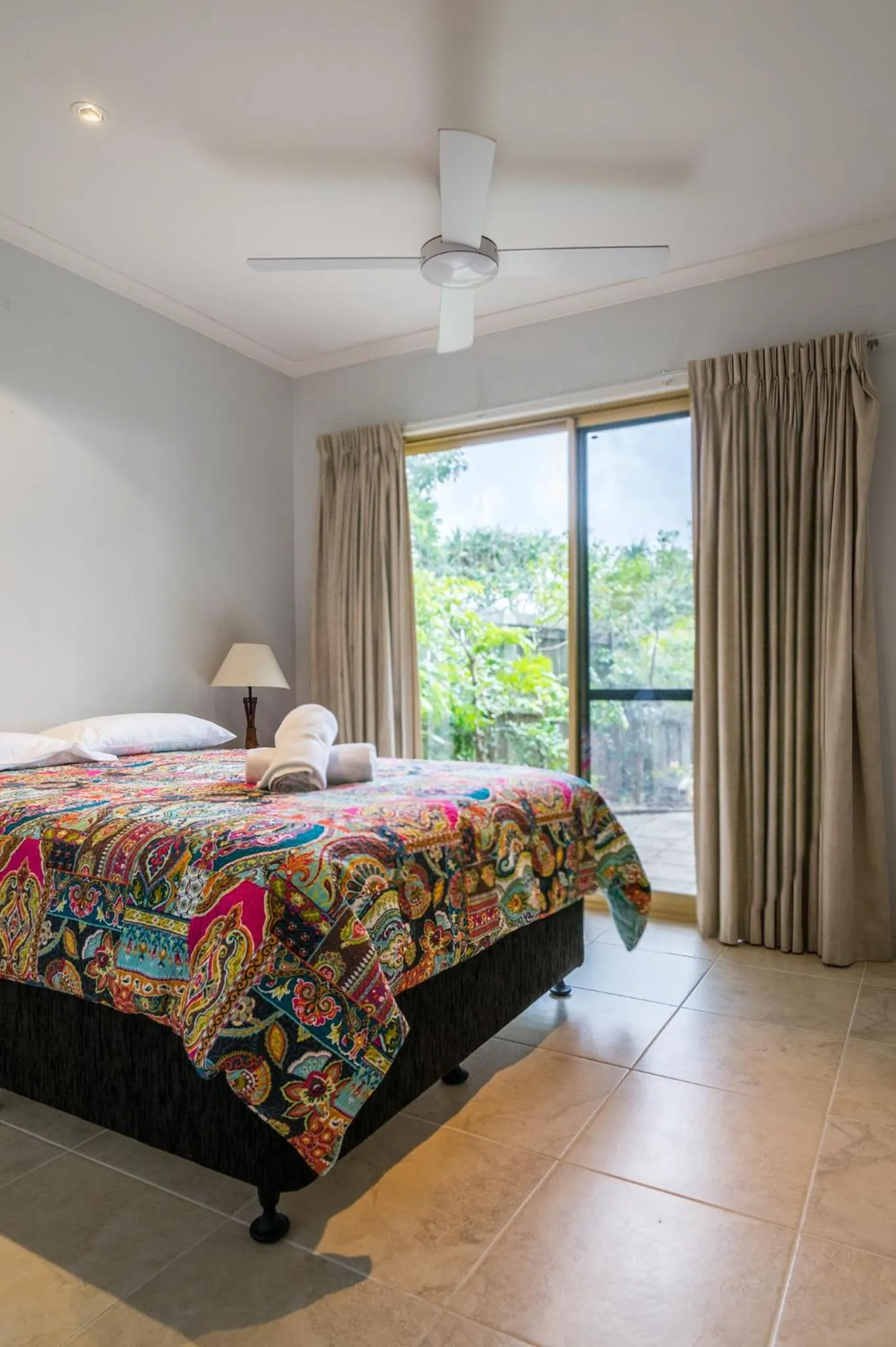 Bed in Pandanus Palms Holiday Resort