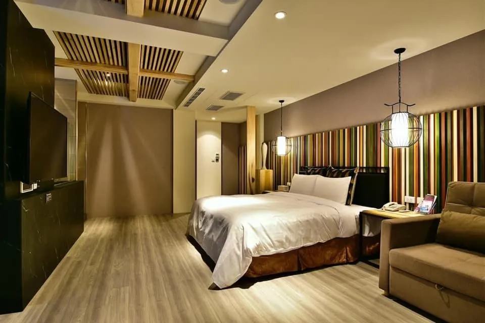 Bed in OUGE Motel Kaohsiung