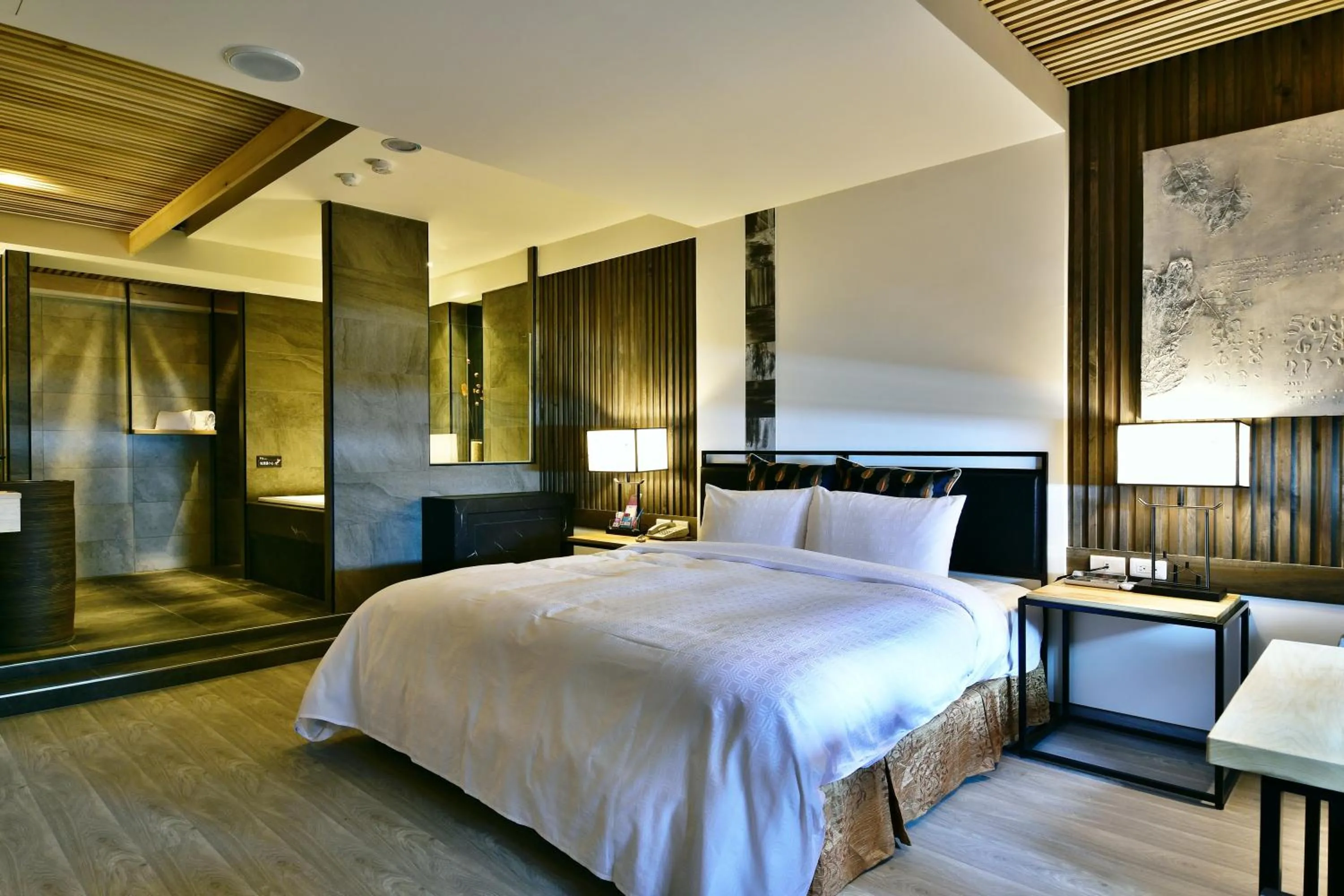Bed in OUGE Motel Kaohsiung