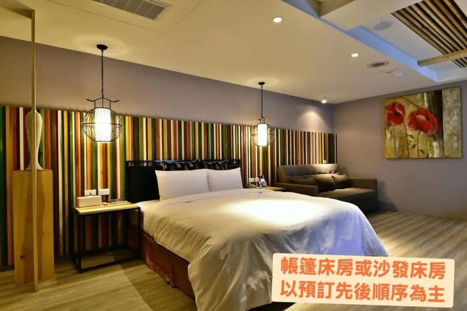 Bed in OUGE Motel Kaohsiung