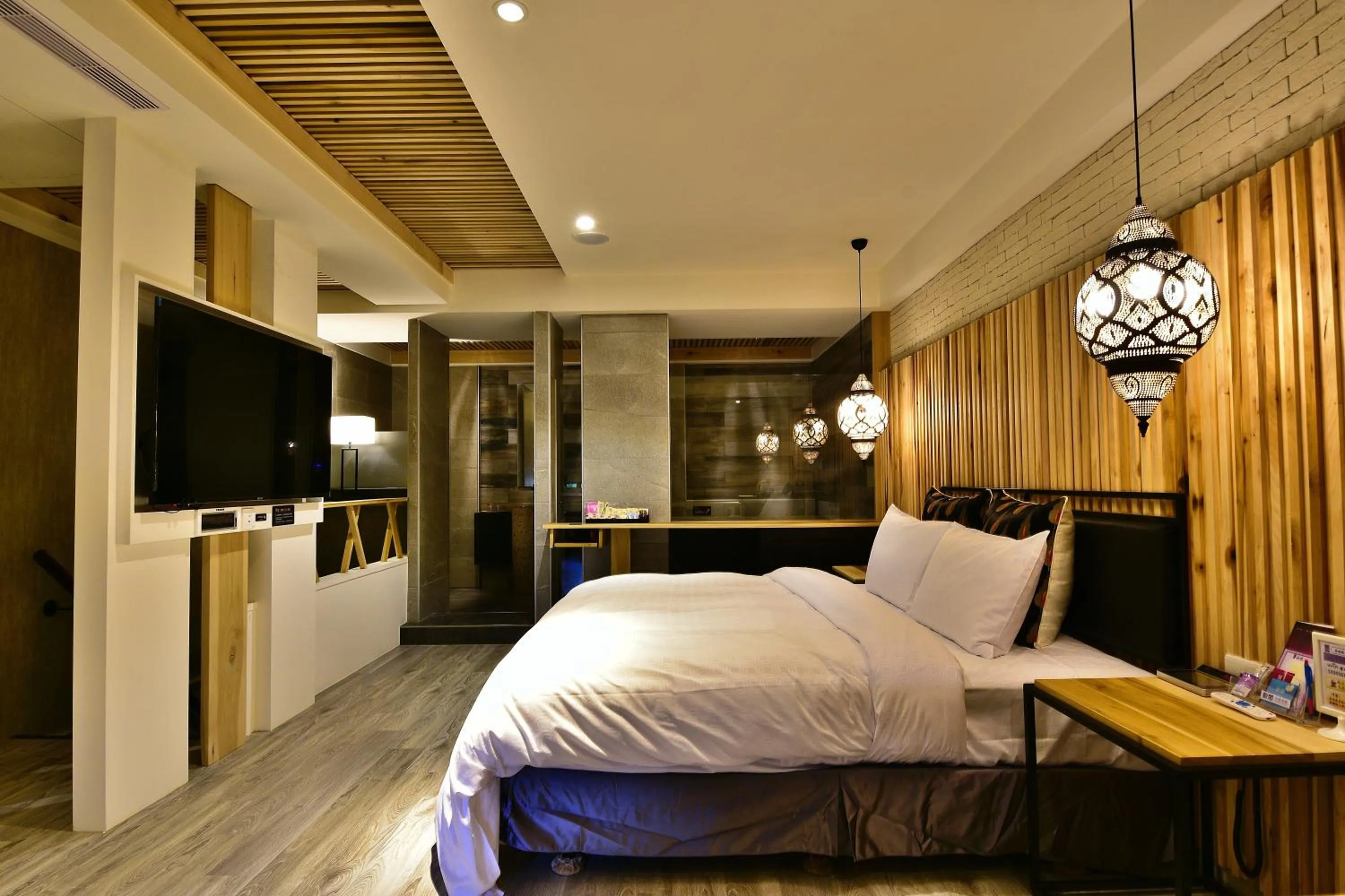 Bed in OUGE Motel Kaohsiung