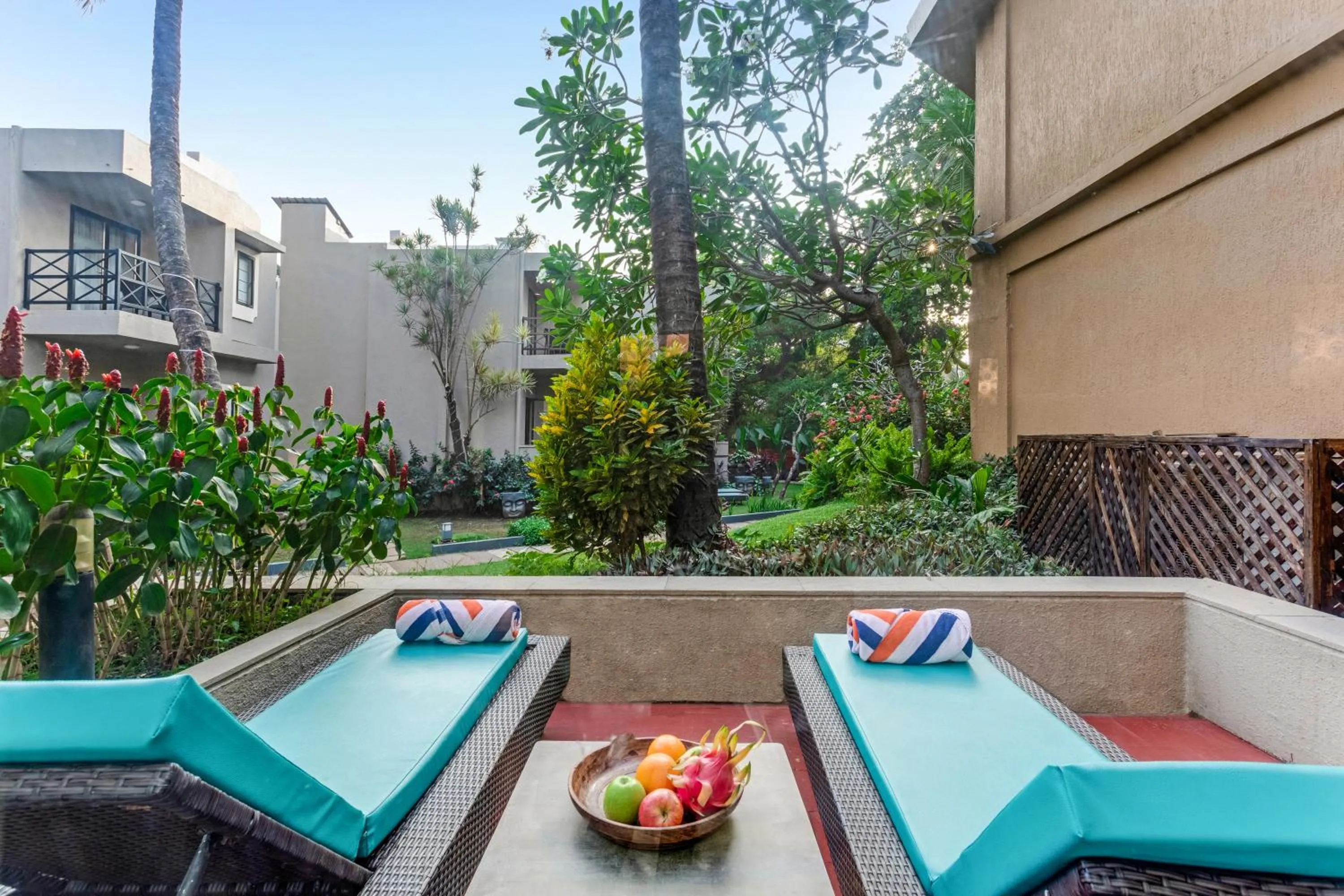 Patio in Whispering Palms Beach Resort