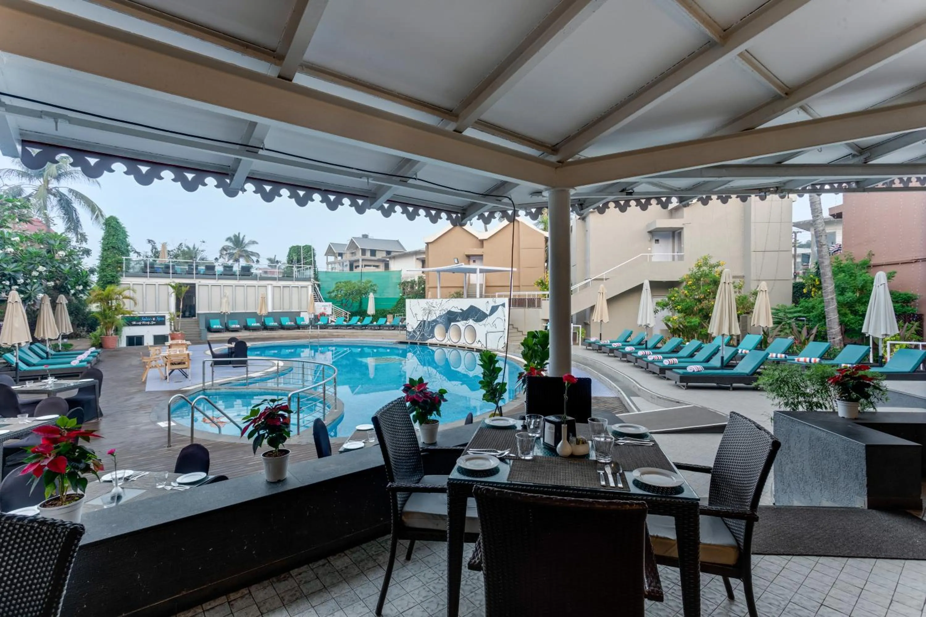 Patio in Whispering Palms Beach Resort
