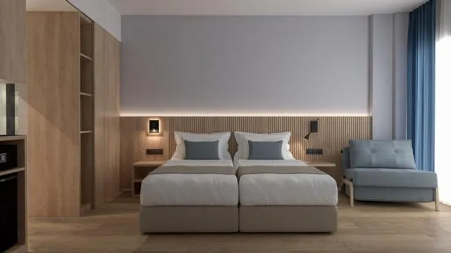 Premium Double Room with Pool View in Hotel Mar Blau