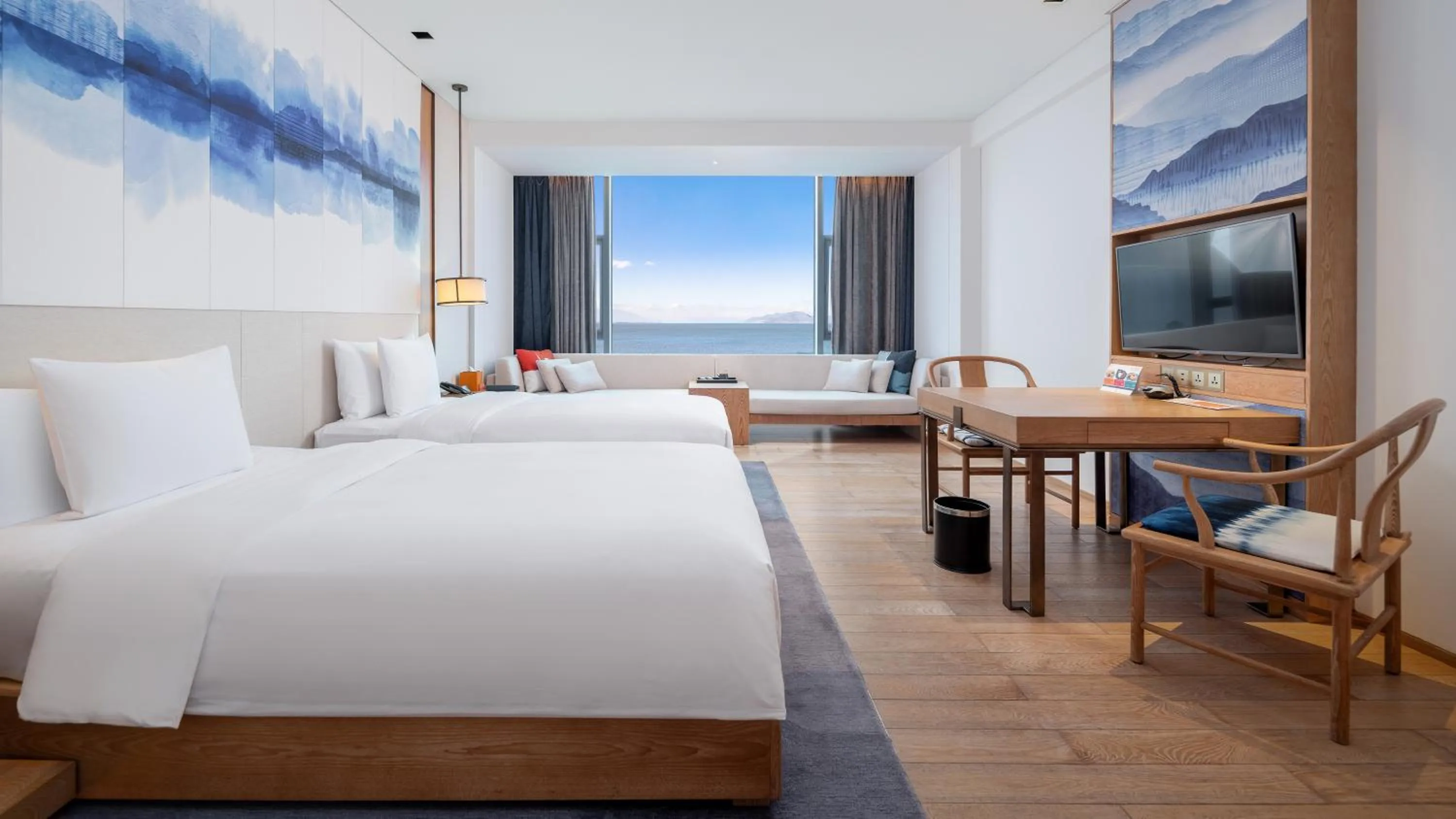 View (from property/room), Bed in Hotel Indigo Dali Erhai by IHG