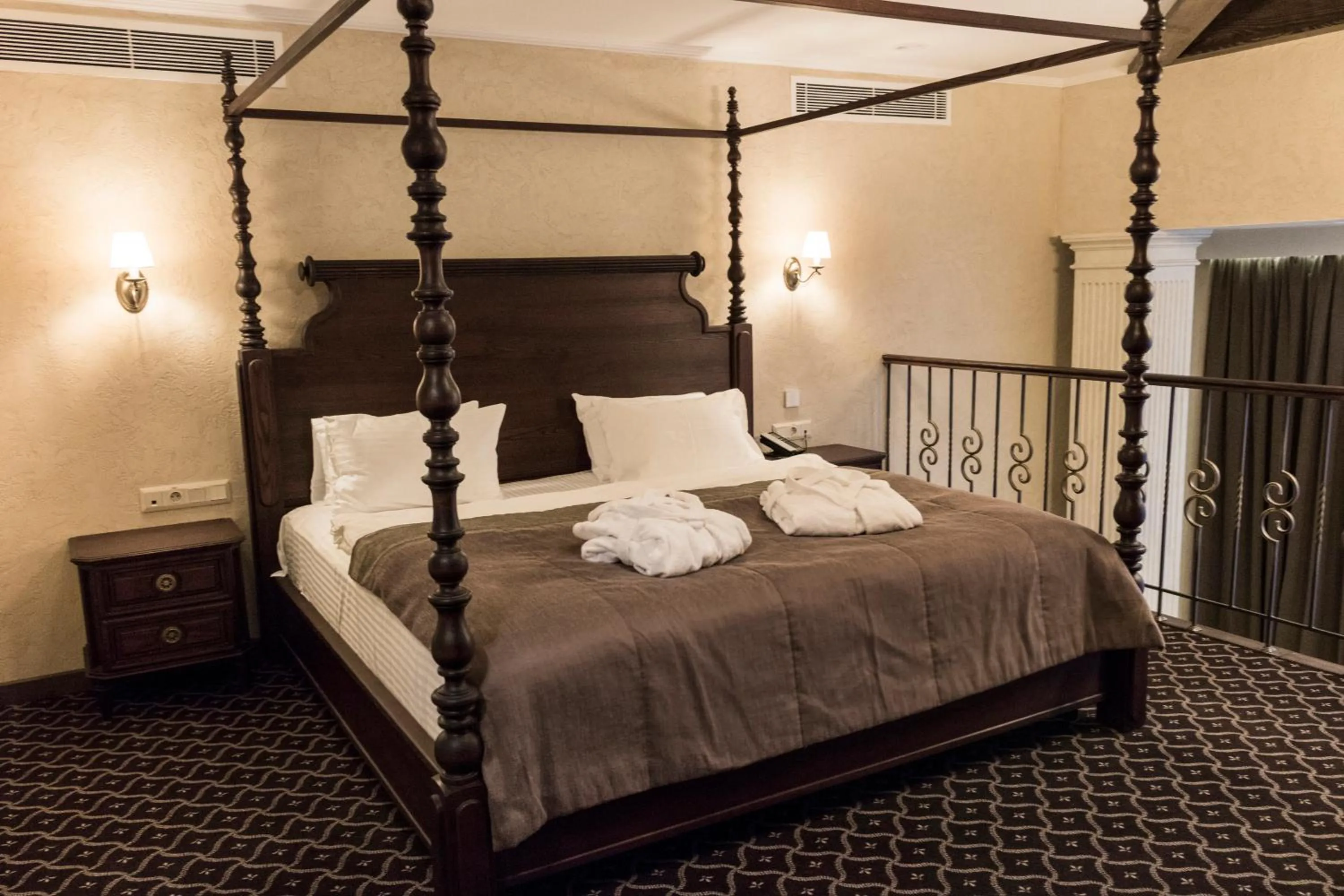 Bed in Tsunami Spa Hotel