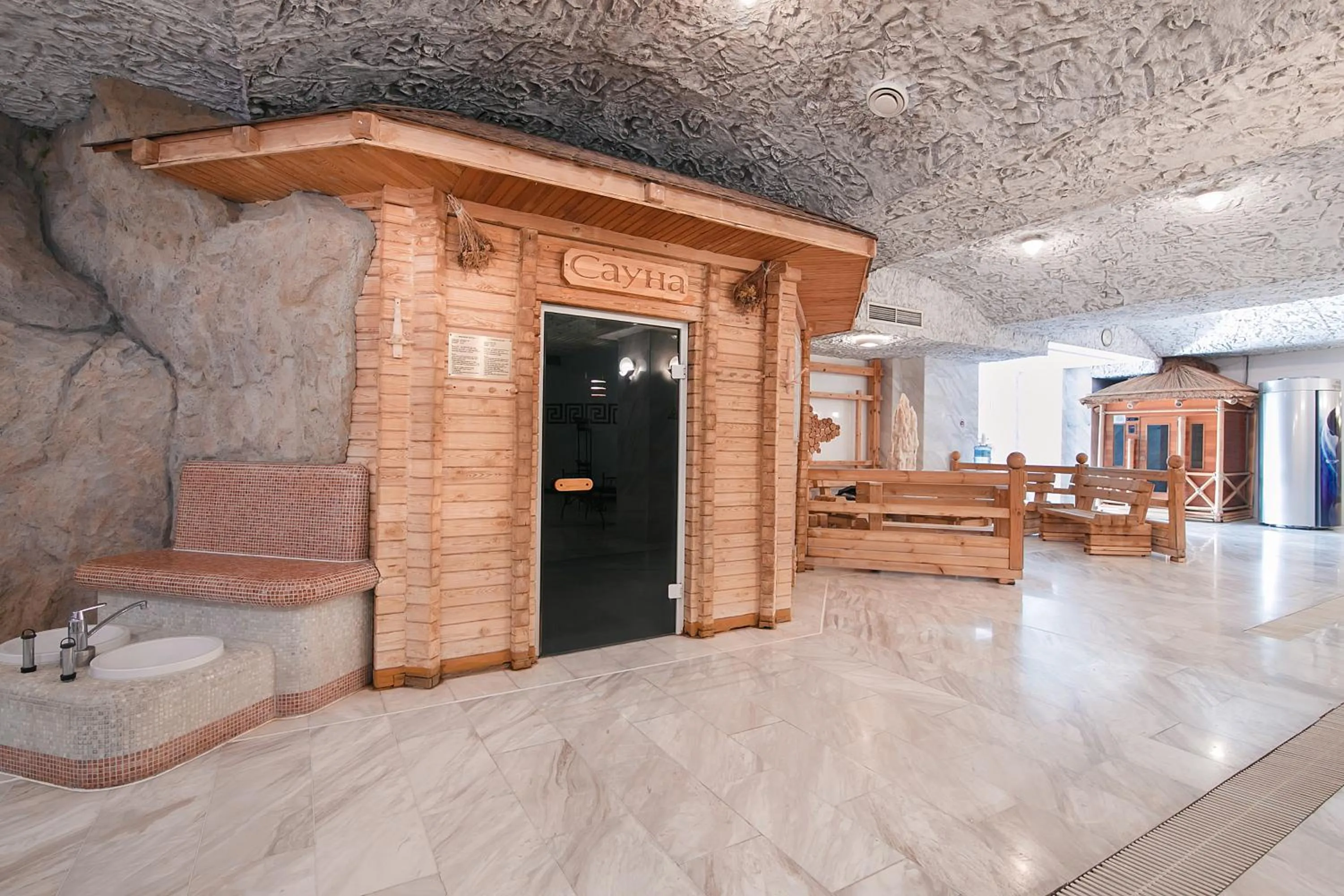 Sauna in Tsunami Spa Hotel