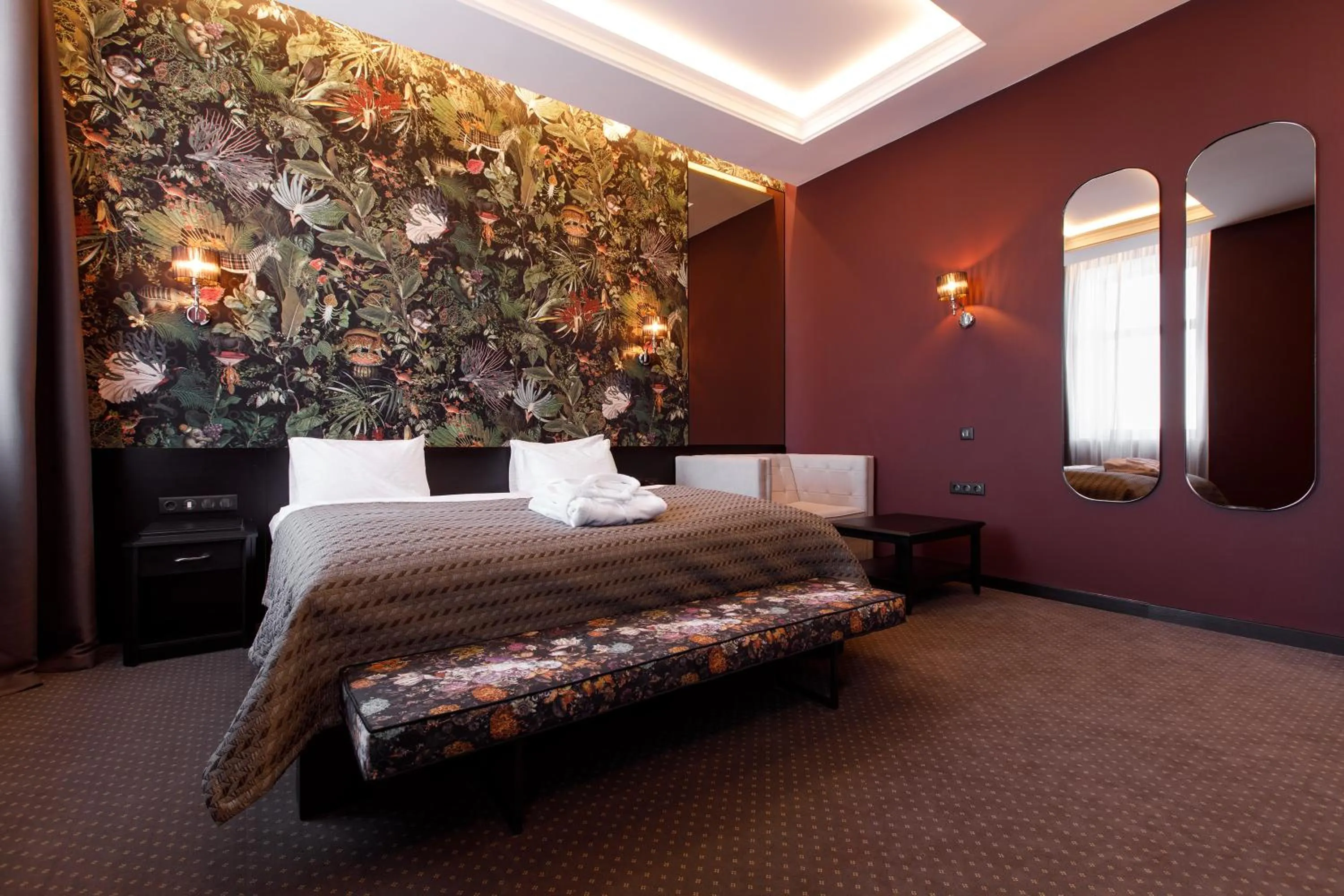 Bed in Tsunami Spa Hotel