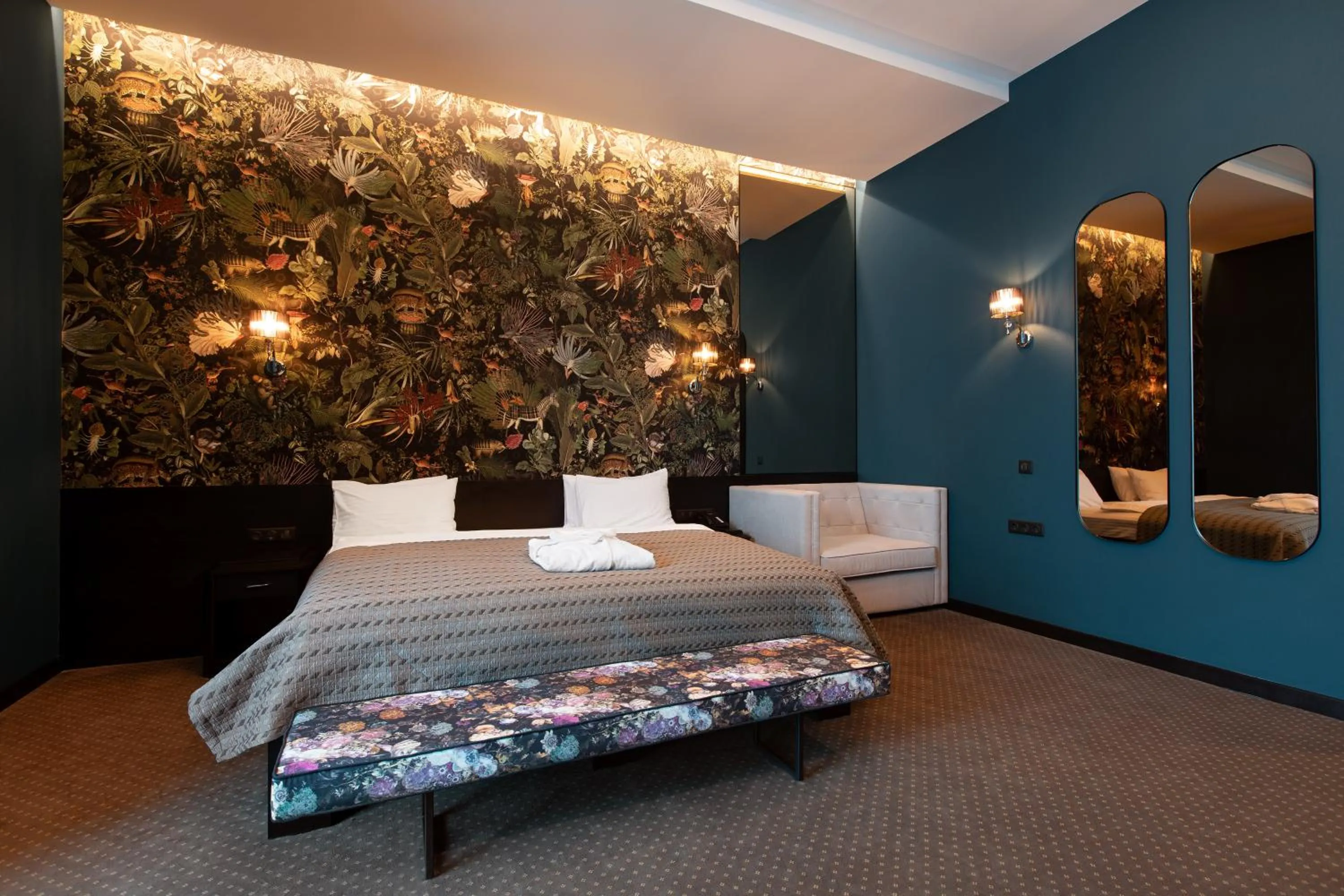 Bed in Tsunami Spa Hotel