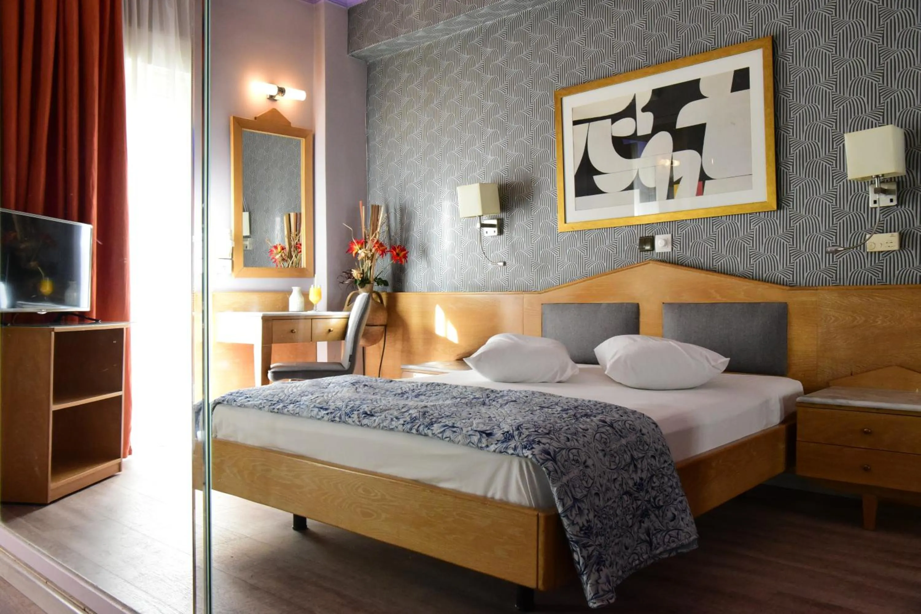 Bedroom, Bed in Eva Hotel Piraeus