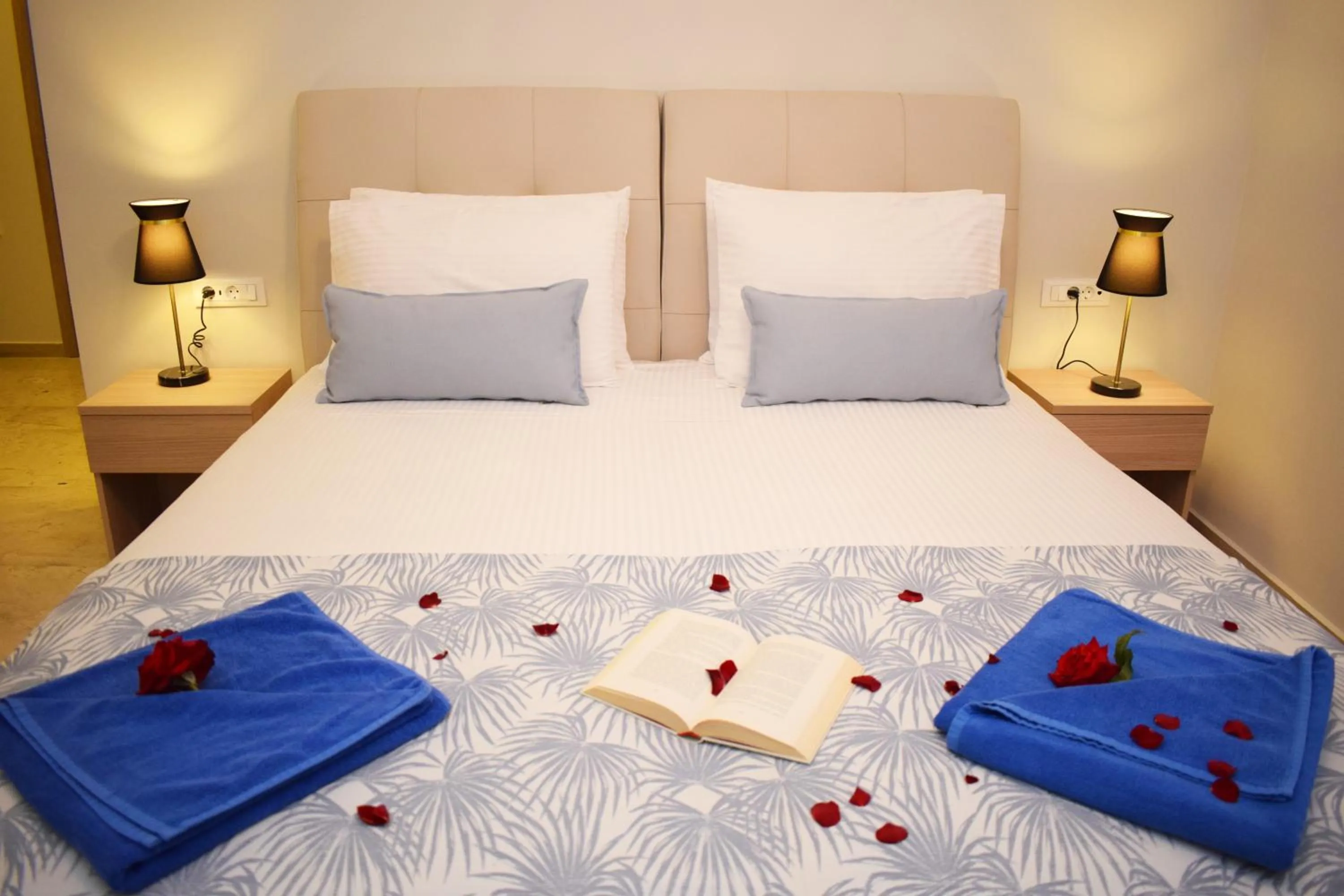 Bed in Myrtis Spa Hotel