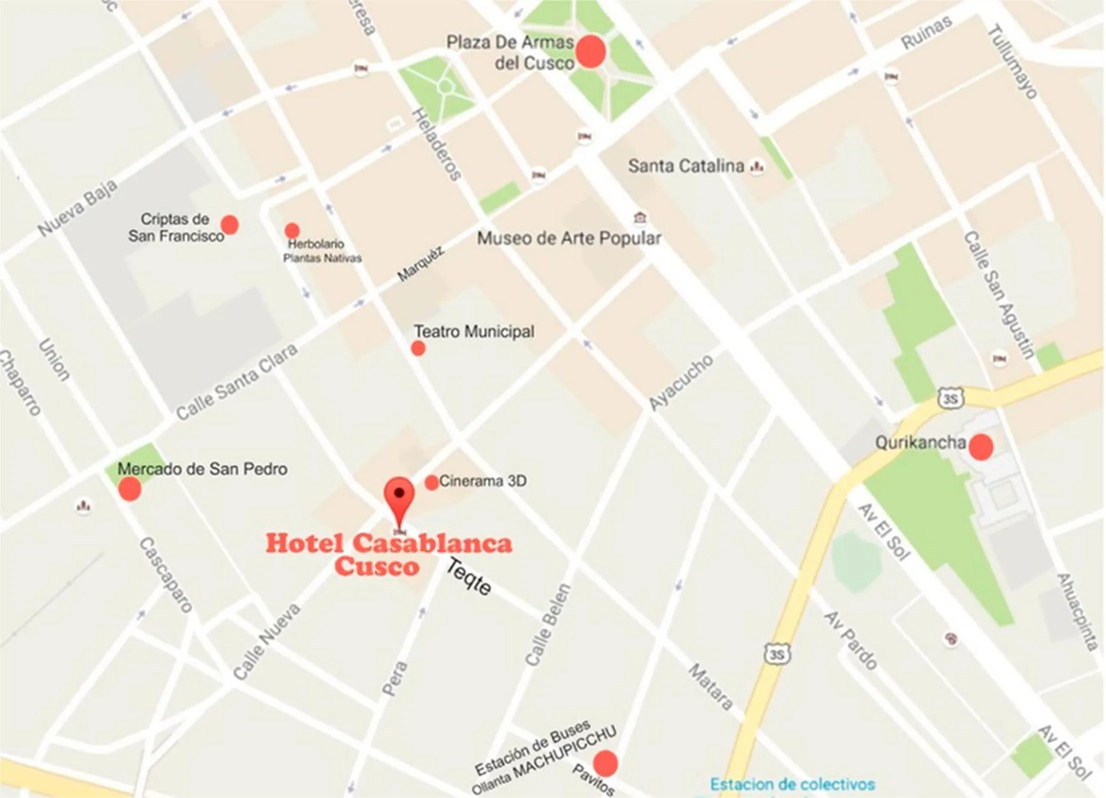 Location in Hotel Casablanca