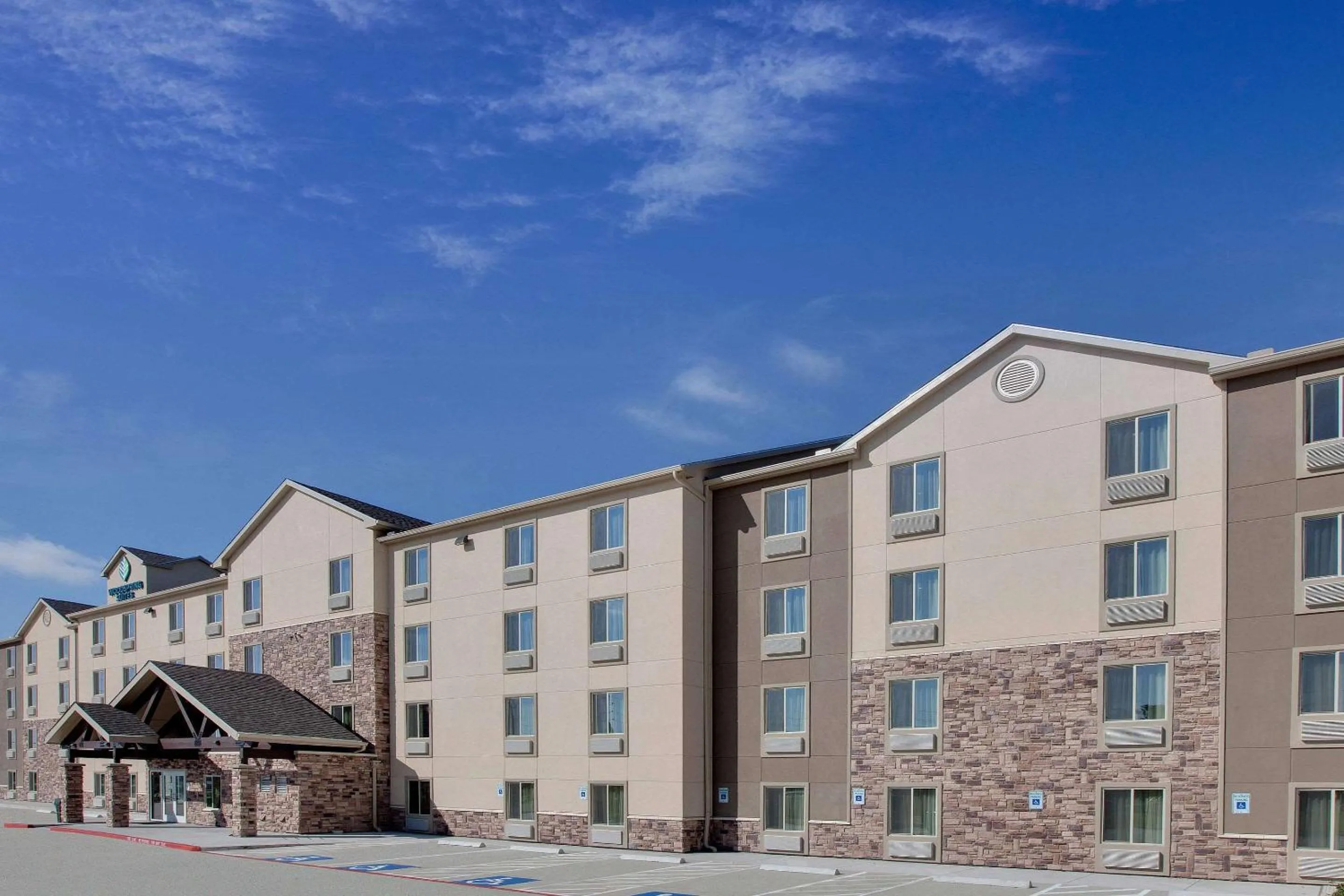 Property building in WoodSpring Suites Houston Northwest