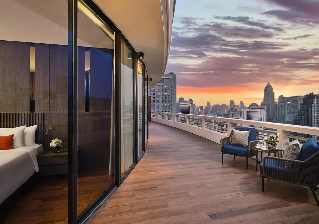 View (from property/room), Bed in Fraser Suites Sukhumvit Bangkok View (from property/room), Bed in Fraser Suites Sukhumvit Bangkok