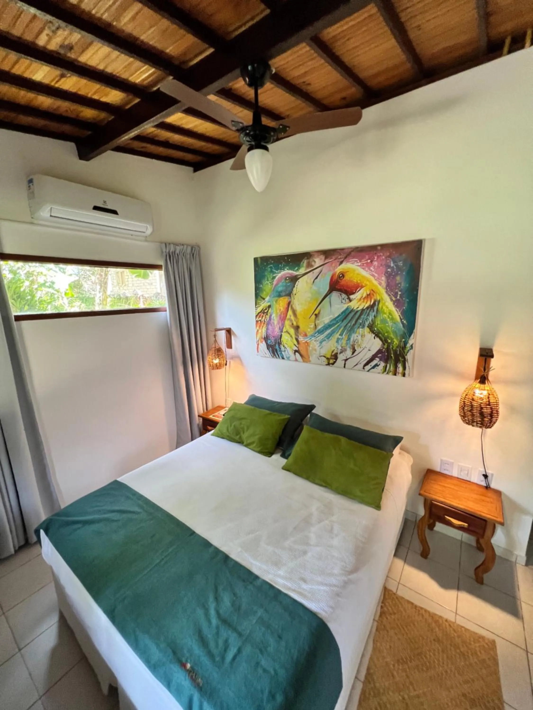 Bed in Pousada Oasis