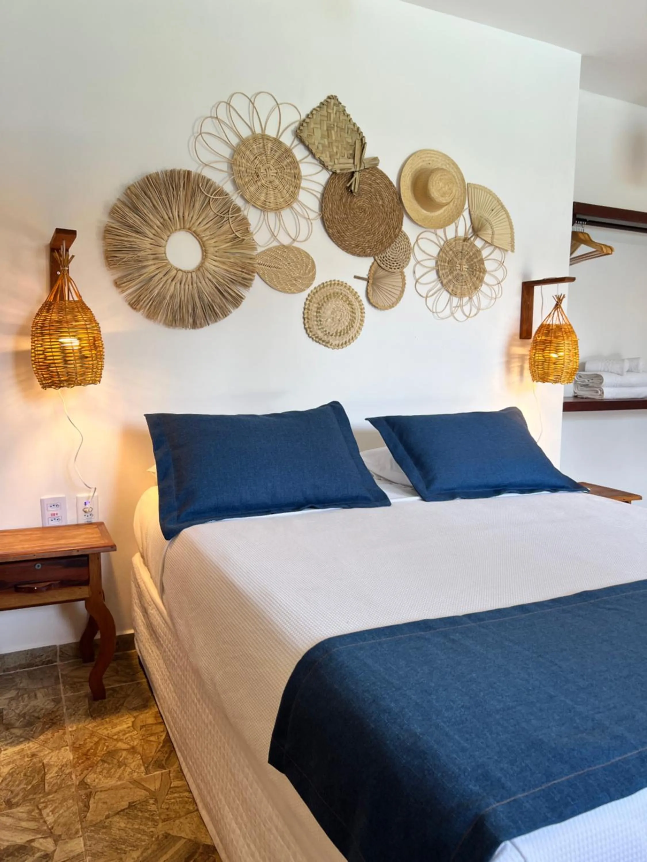 Bed in Pousada Oasis