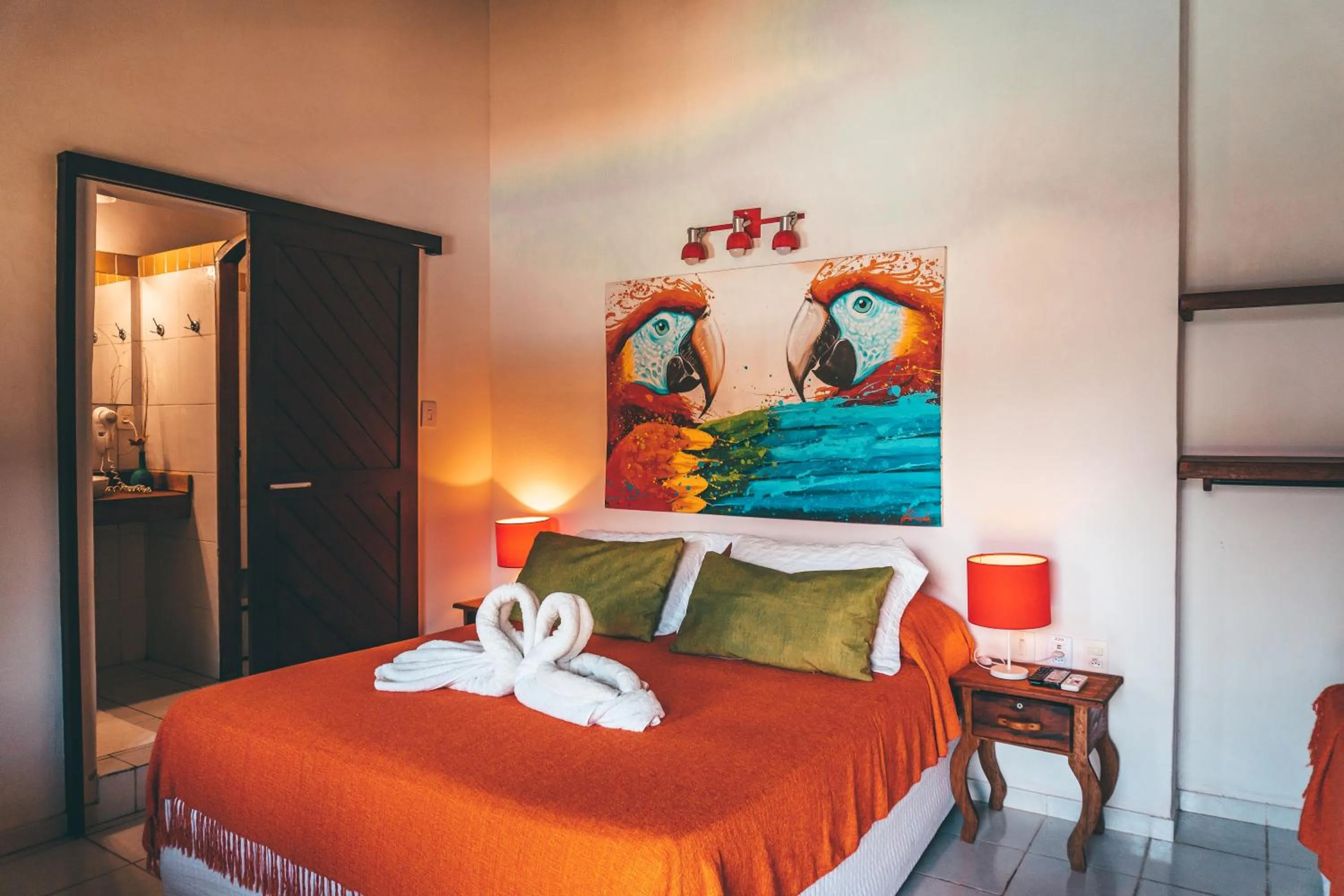 Bed in Pousada Oasis