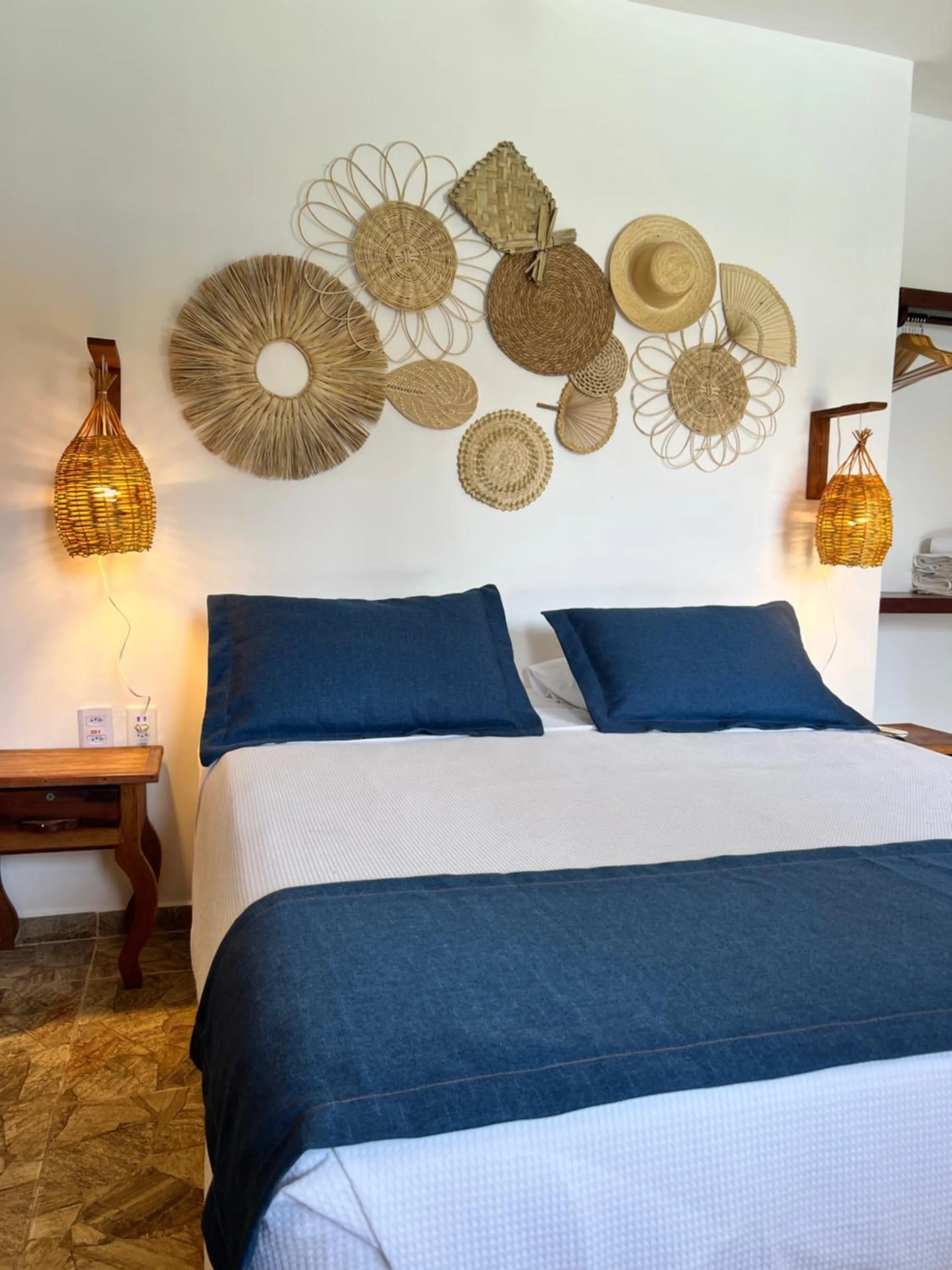 Bed in Pousada Oasis