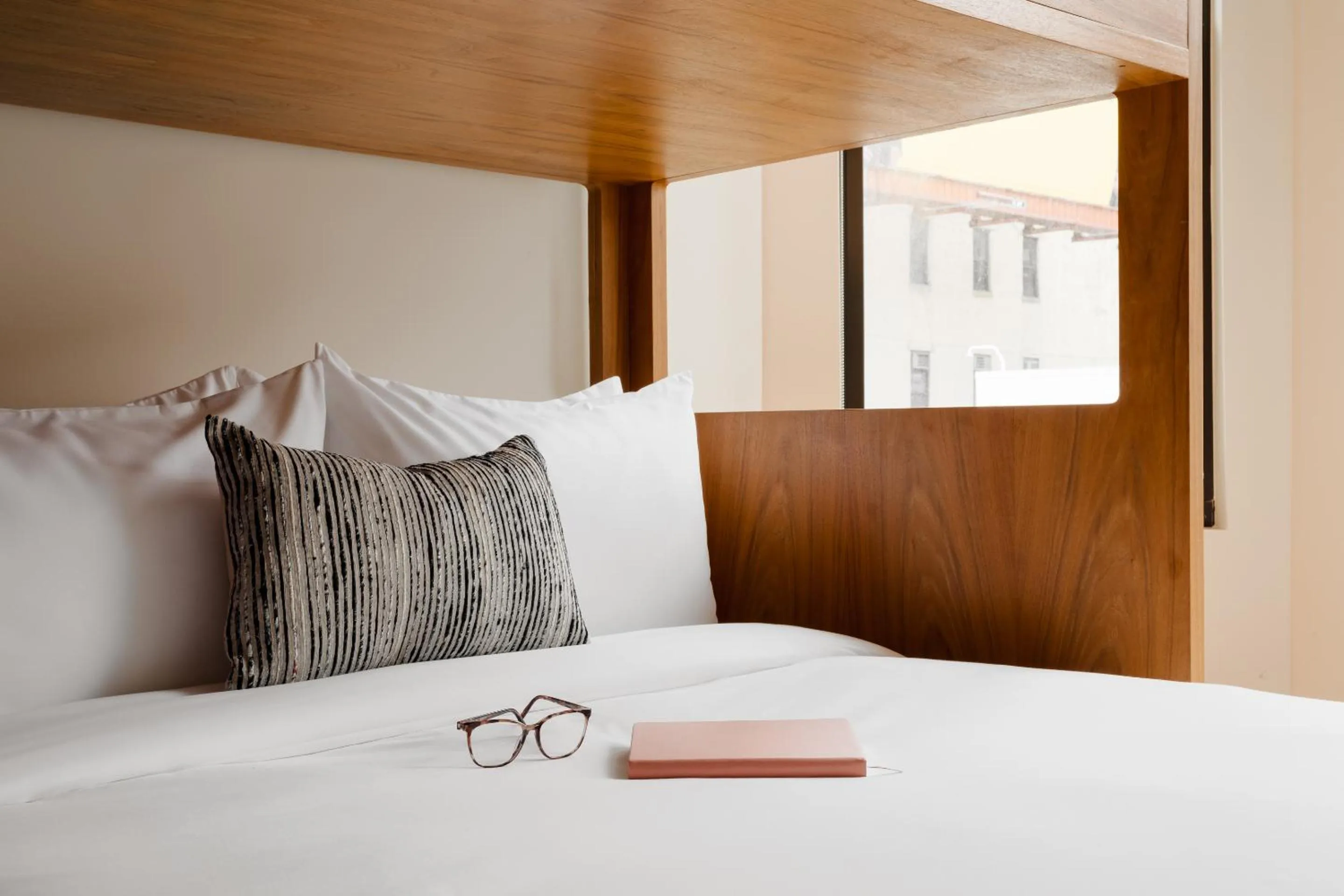 Bed in FOUND Hotel Chicago River North