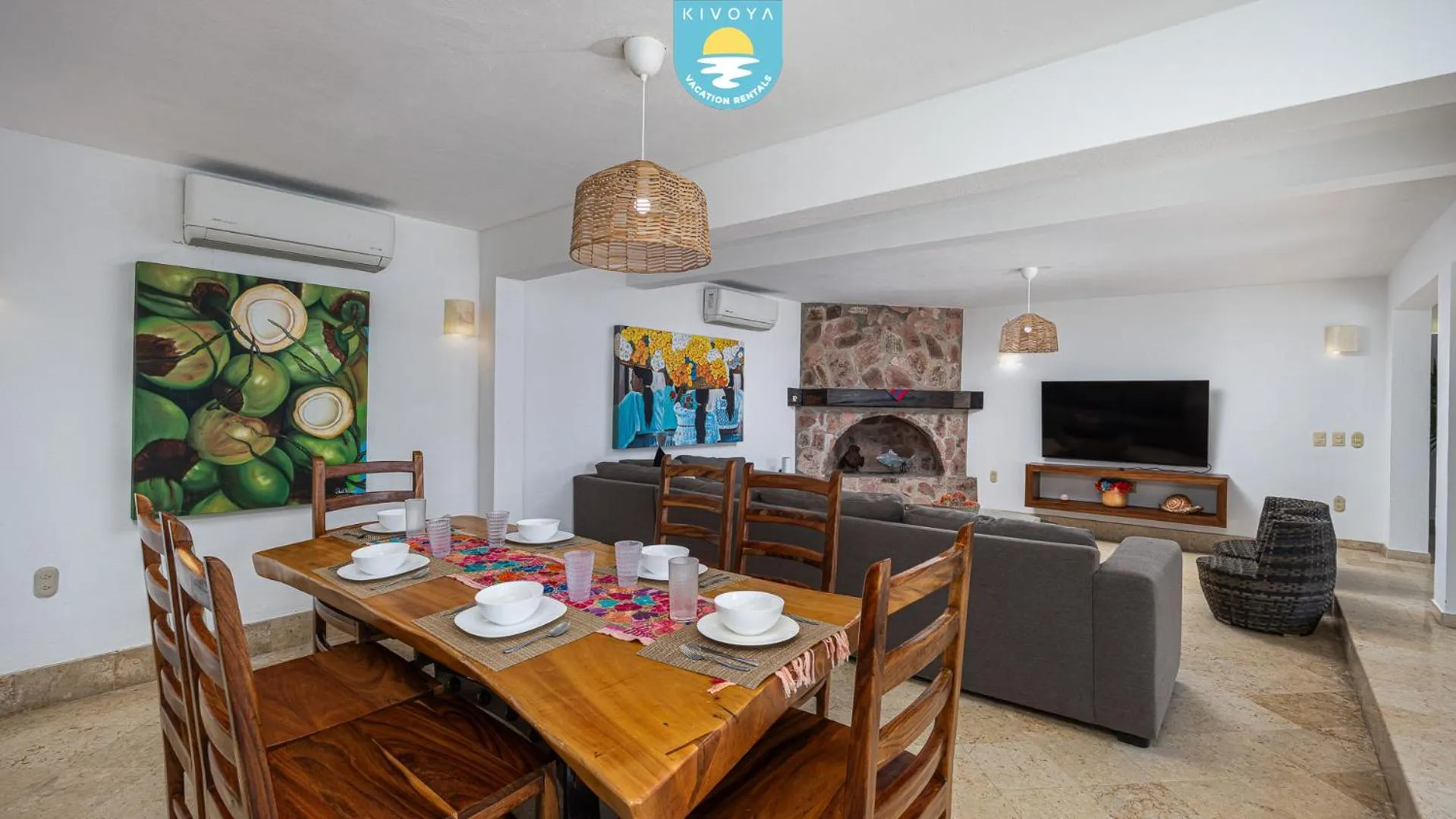 Living room in Casa Bahía Linda by Kivoya