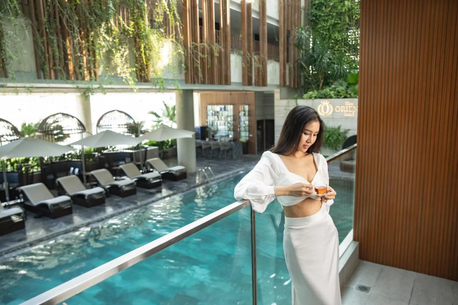 Pool view in New Orient Hotel Da Nang